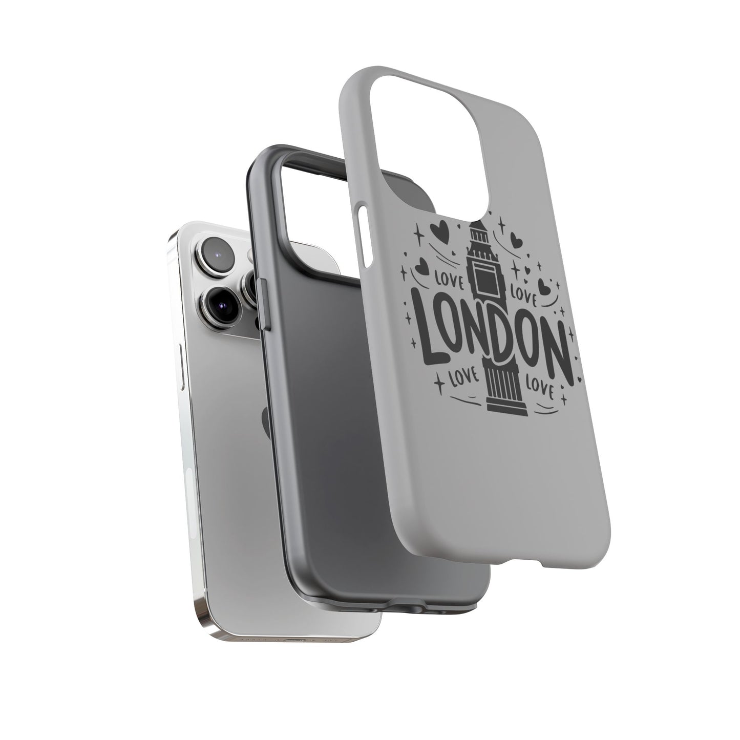 London Love Phone Case, Tough Cases, Stylish Phone Accessories, Unique Gift for Travelers, London Souvenir, Love Design