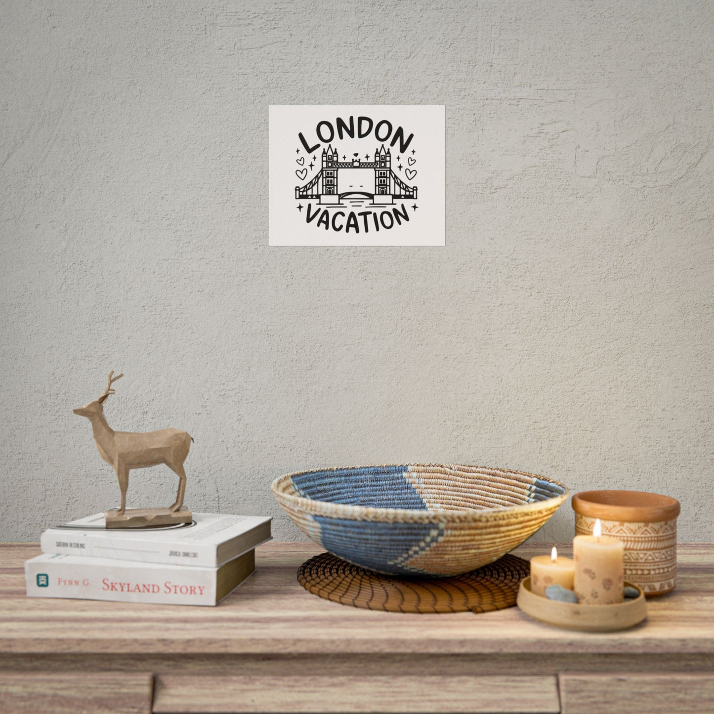 London Vacation Rolled Poster - Travel Decor for Home, Wall Art Print, Gift for Travelers, London Artwork, Holiday Gift Idea
