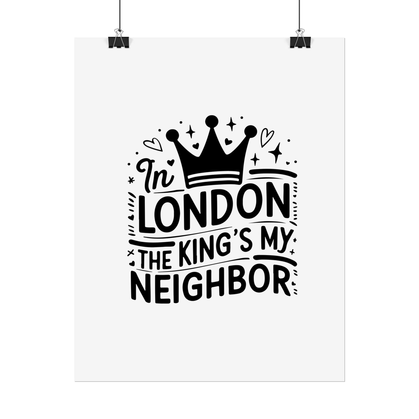 London Themed Rolled Poster - Whimsical Art Print for Home Decor, Gifts, Travel Lovers, Wall Art, Inspirational Quote