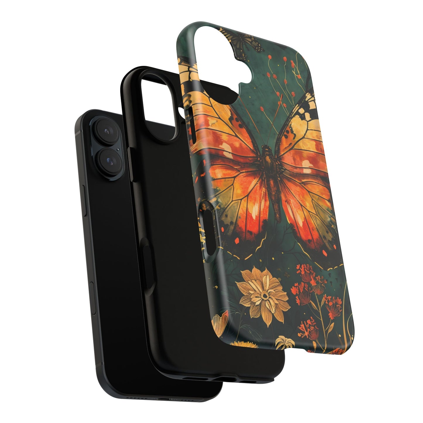 Butterfly Phone Case – Tough Cases for Nature Lovers, Floral Design, Butterfly Art, Unique Gift, Eco-Friendly Protection