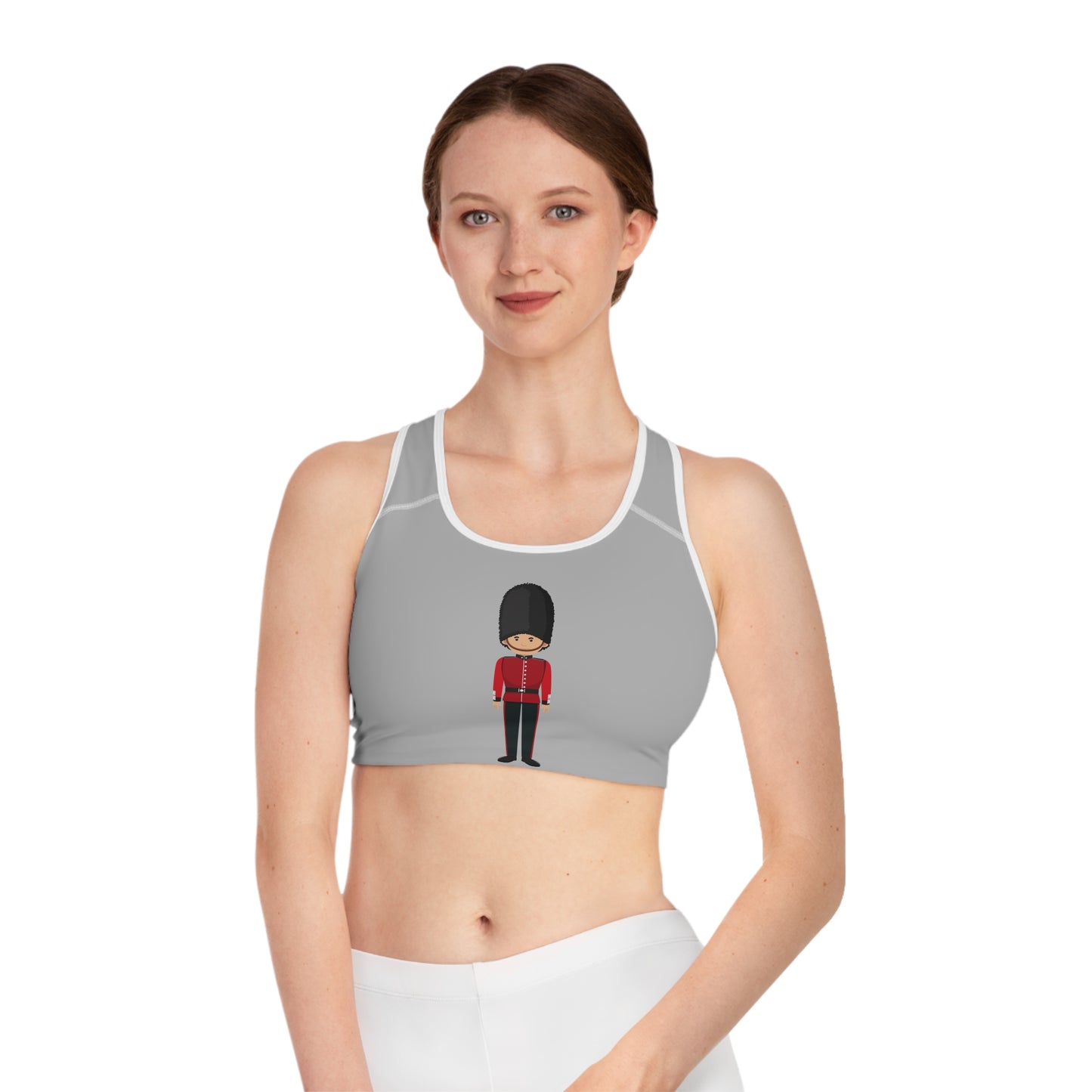 Sports Bra - Stylish Athletic Top for Workouts and Active Days - Fun British Guard