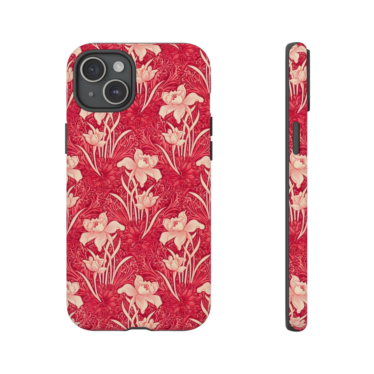 Floral Tough Phone Case - Durable, Stylish Accessory, Perfect Gift for Her, Floral Pattern, Customizable, Ideal for Daily Use
