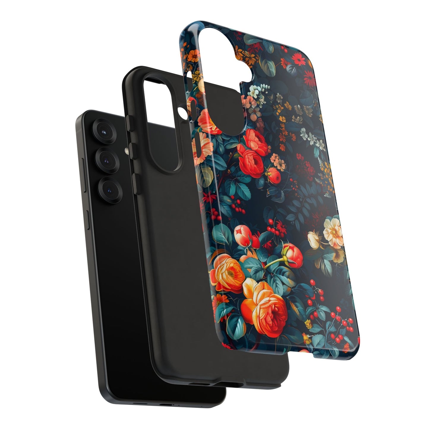 Floral Phone Case - Tough Cases, iPhone Protection, Elegant Floral Design, Gift for Her, Stylish Tech Accessory