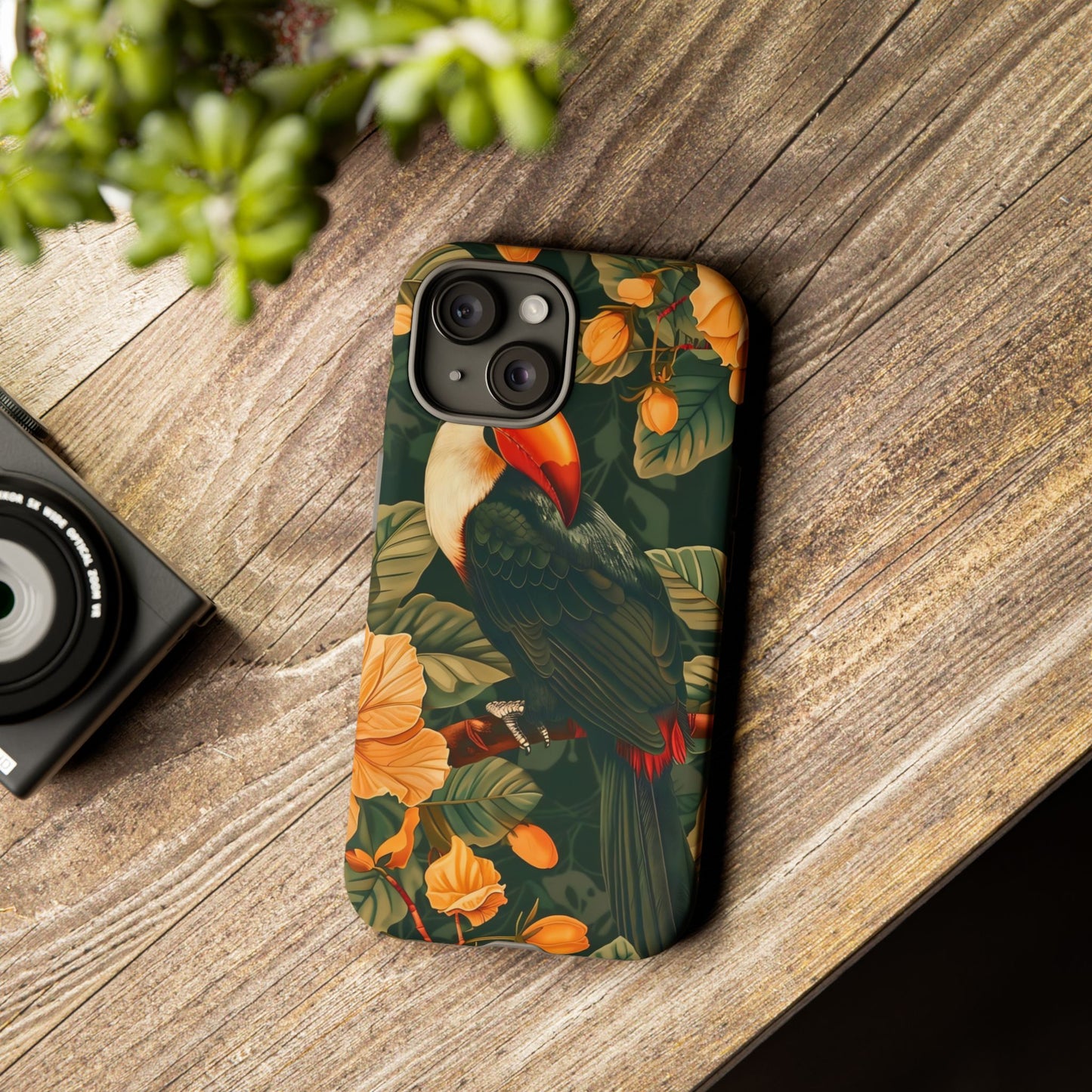 Tropical Toucan Phone Case, Exotic Bird Cover, Nature Lover Gift, Eco-Friendly Design, Customizable Tech Accessory