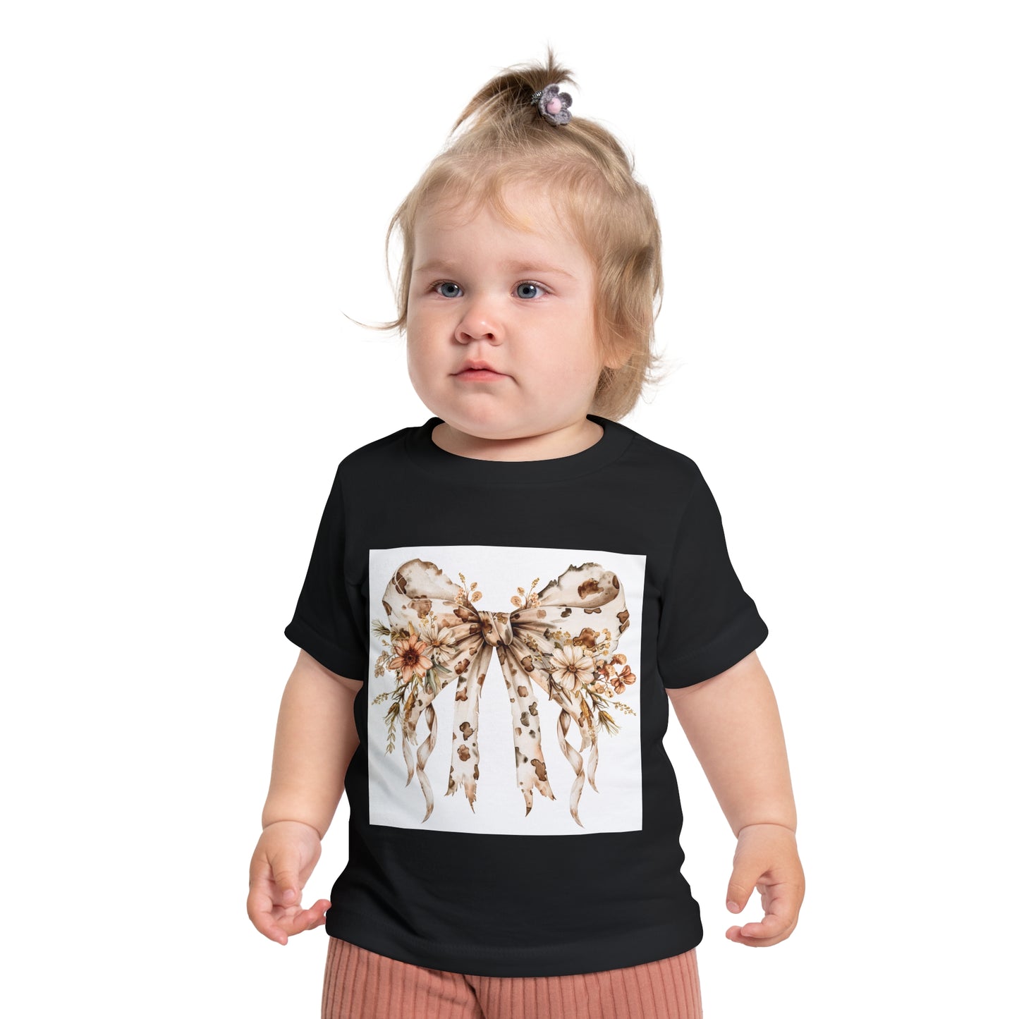 Floral Bow Baby T-Shirt - Cute Toddler Tee for Spring & Summer
