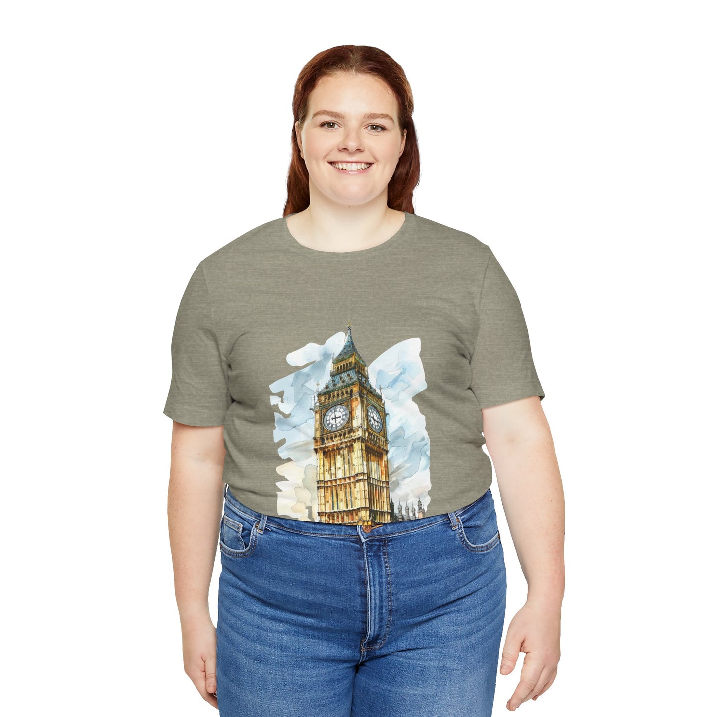 Unisex Jersey Short Sleeve Tee - Iconic Big Ben Clock Tower Design - London Landmark