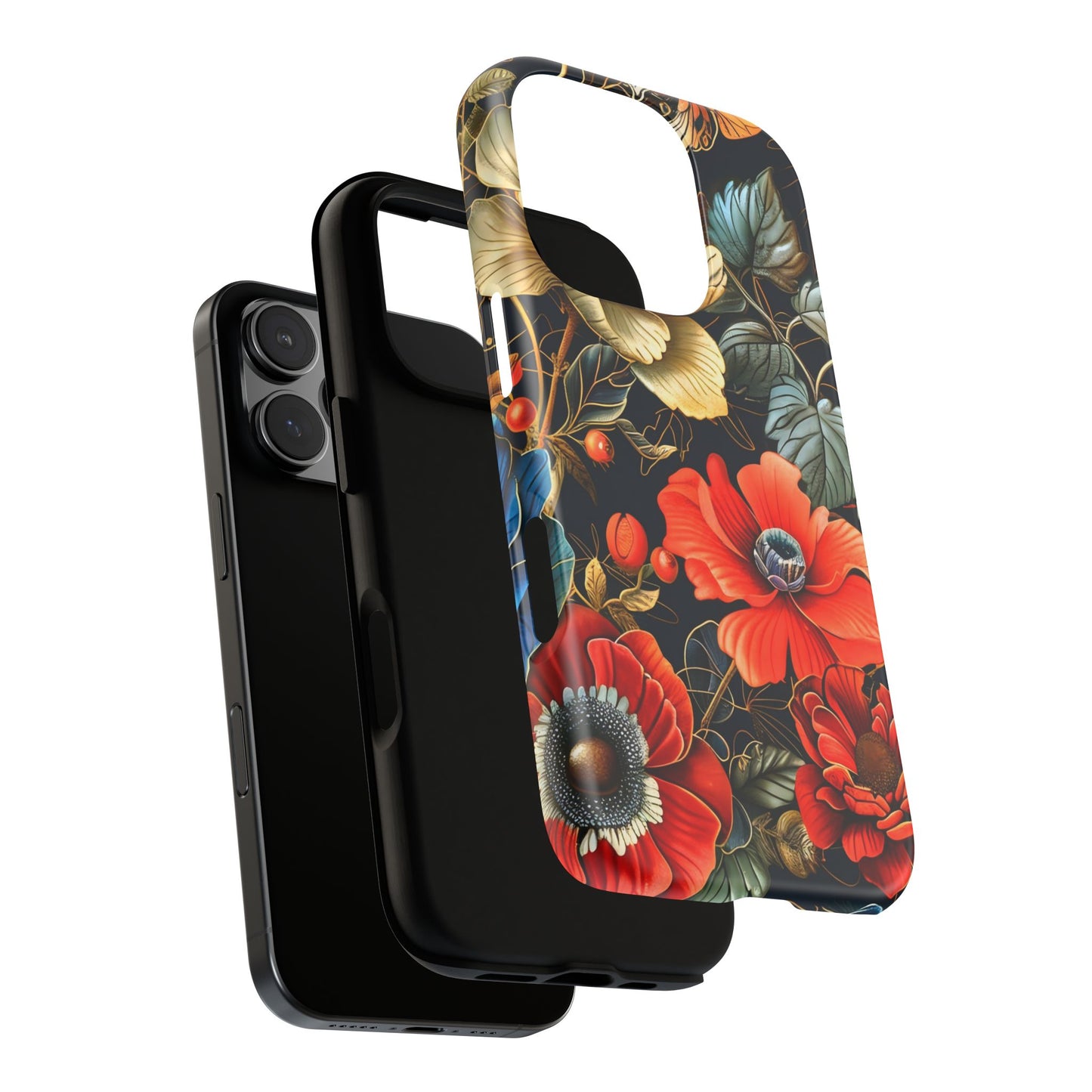 Floral Phone Case - Tough Cases for Stylish Protection, Floral Design, Gift for Her, Trendy Accessories, Phone Cover