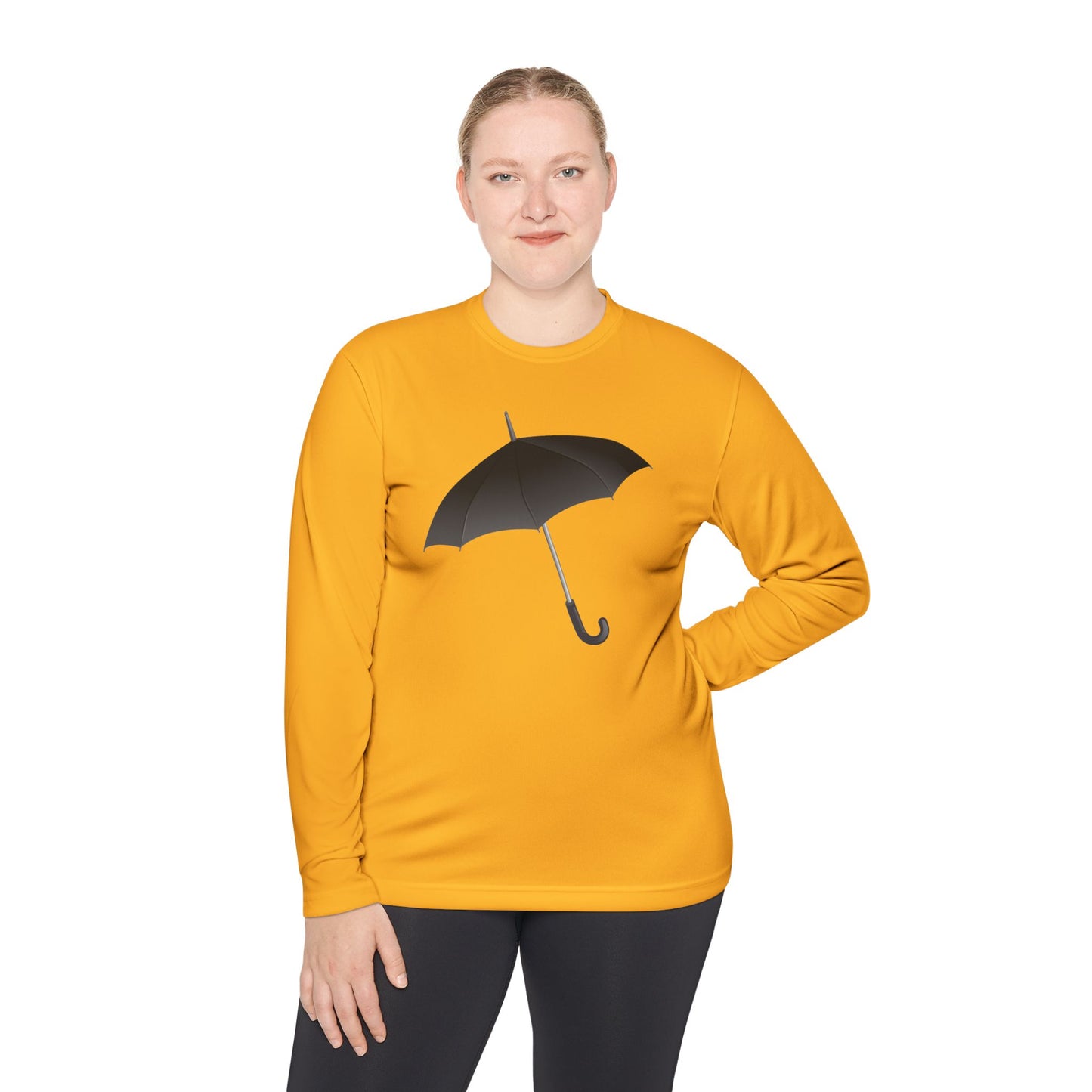 Unisex Lightweight Long Sleeve Tee - Regal Royal Umbrella - Elegant and Majestic Design