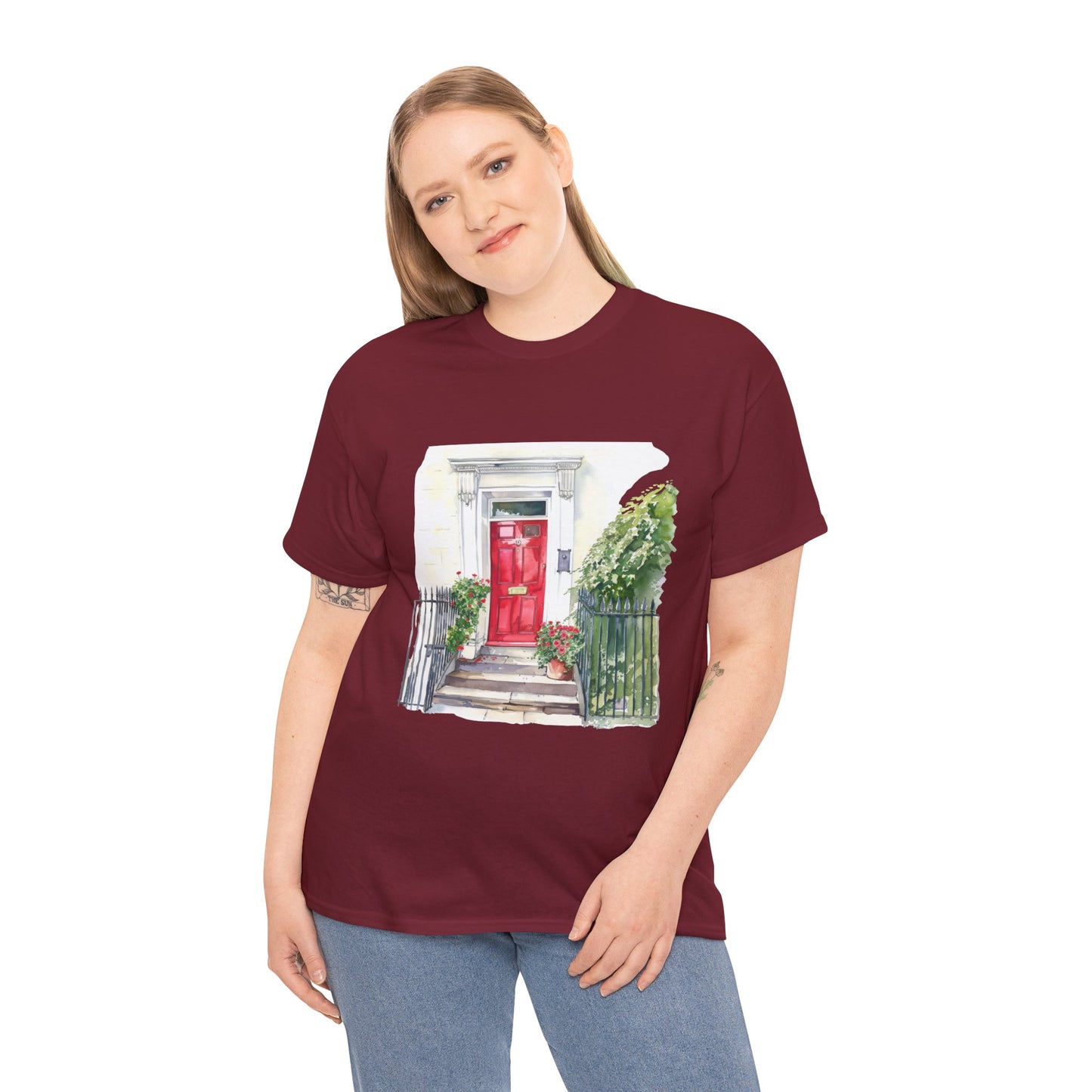 Unisex Heavy Cotton Tee - Embracing Classic British Nature Charm and Style