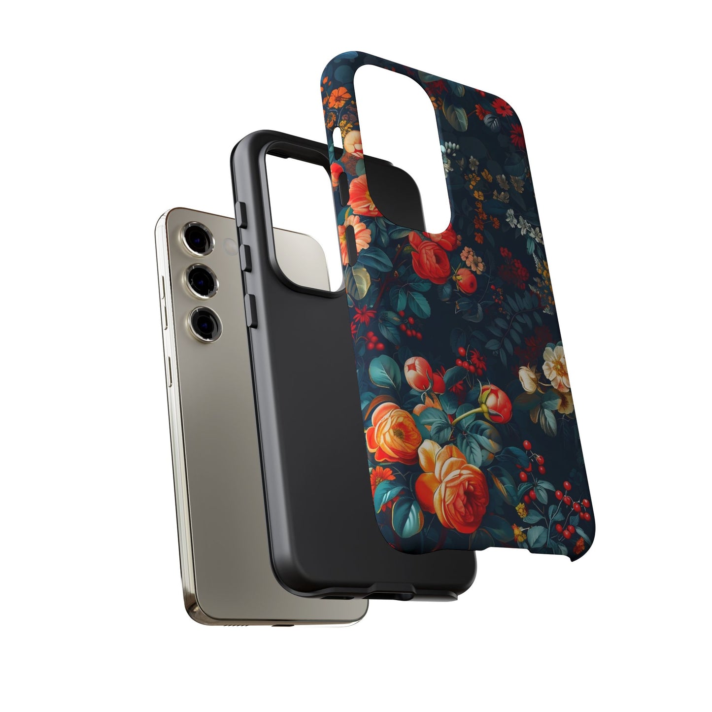 Floral Phone Case - Tough Cases, iPhone Protection, Elegant Floral Design, Gift for Her, Stylish Tech Accessory