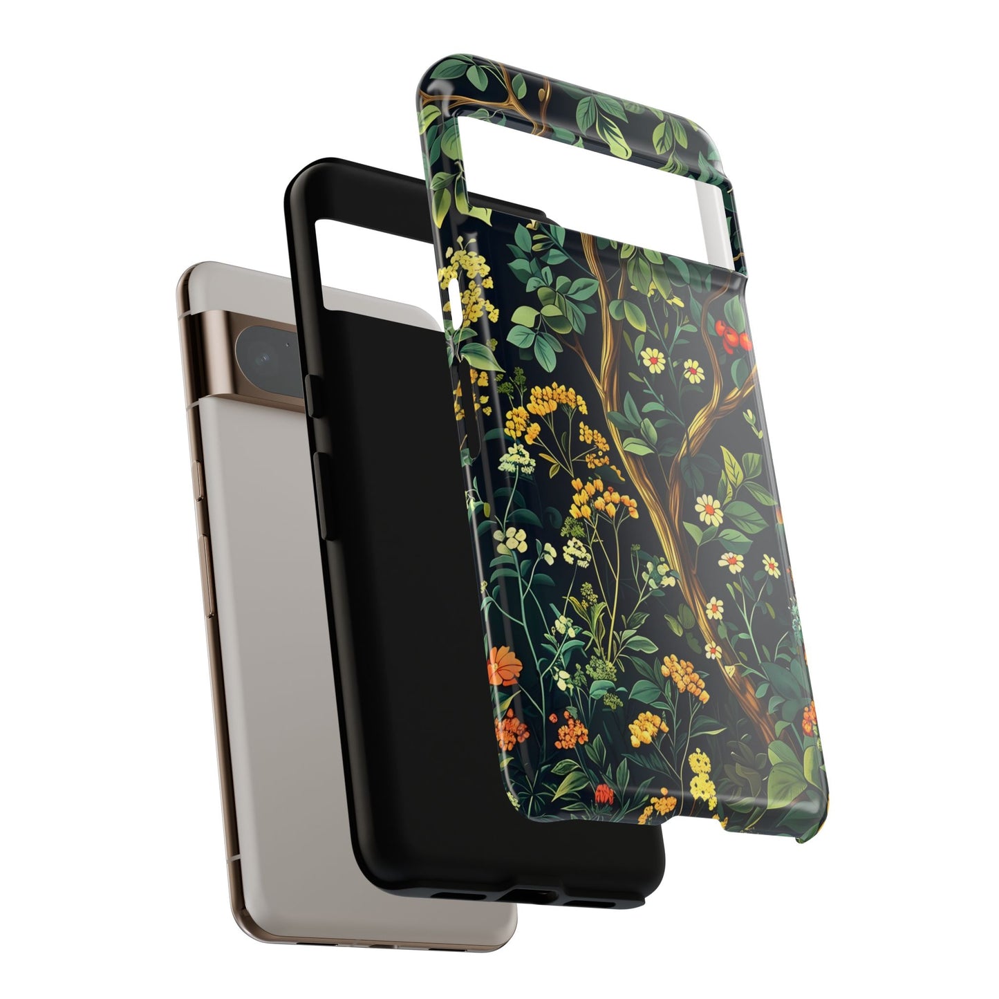 Floral iPhone Case, Nature Inspired Tough Case, Botanical Phone Cover, Eco-Friendly Gift, Unique Floral Design