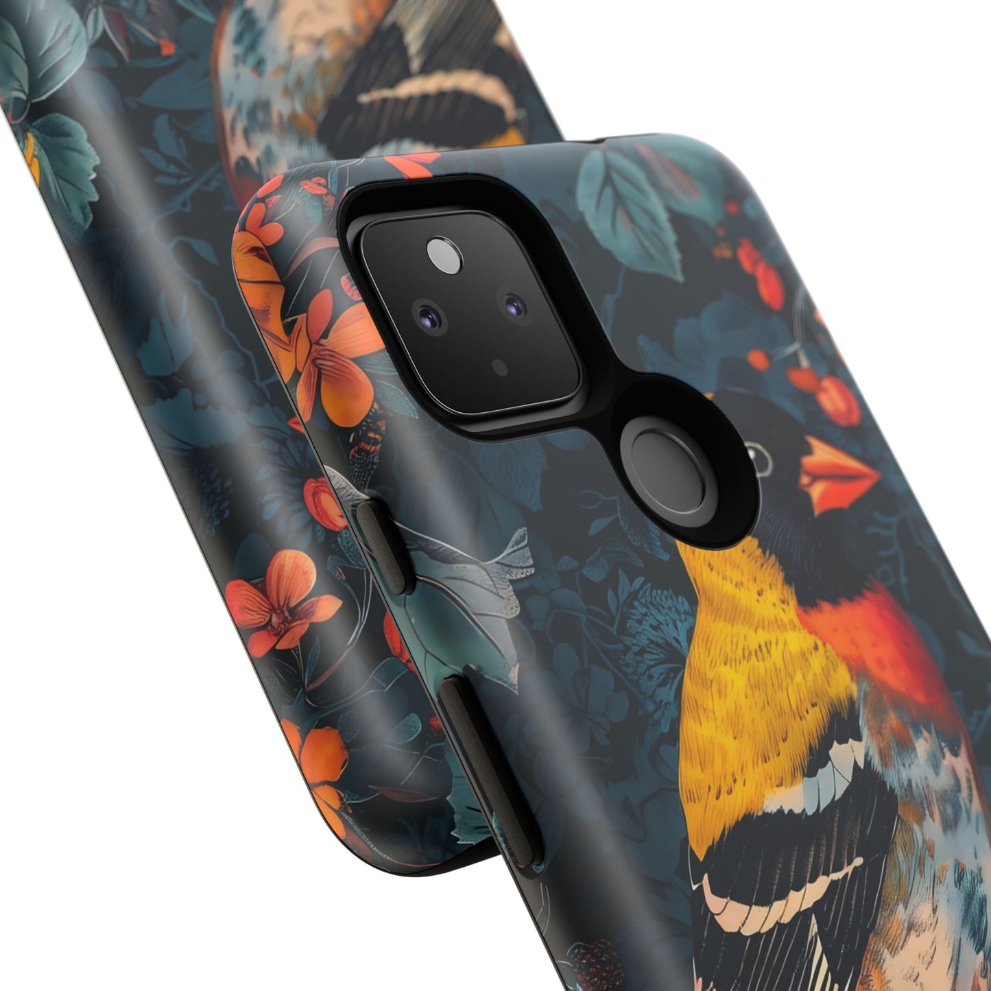 Vibrant Bird Phone Case - Tough Cases, Nature Lover Gift, Floral Design, Eco-Friendly Accessory, Stylish Mobile Protection