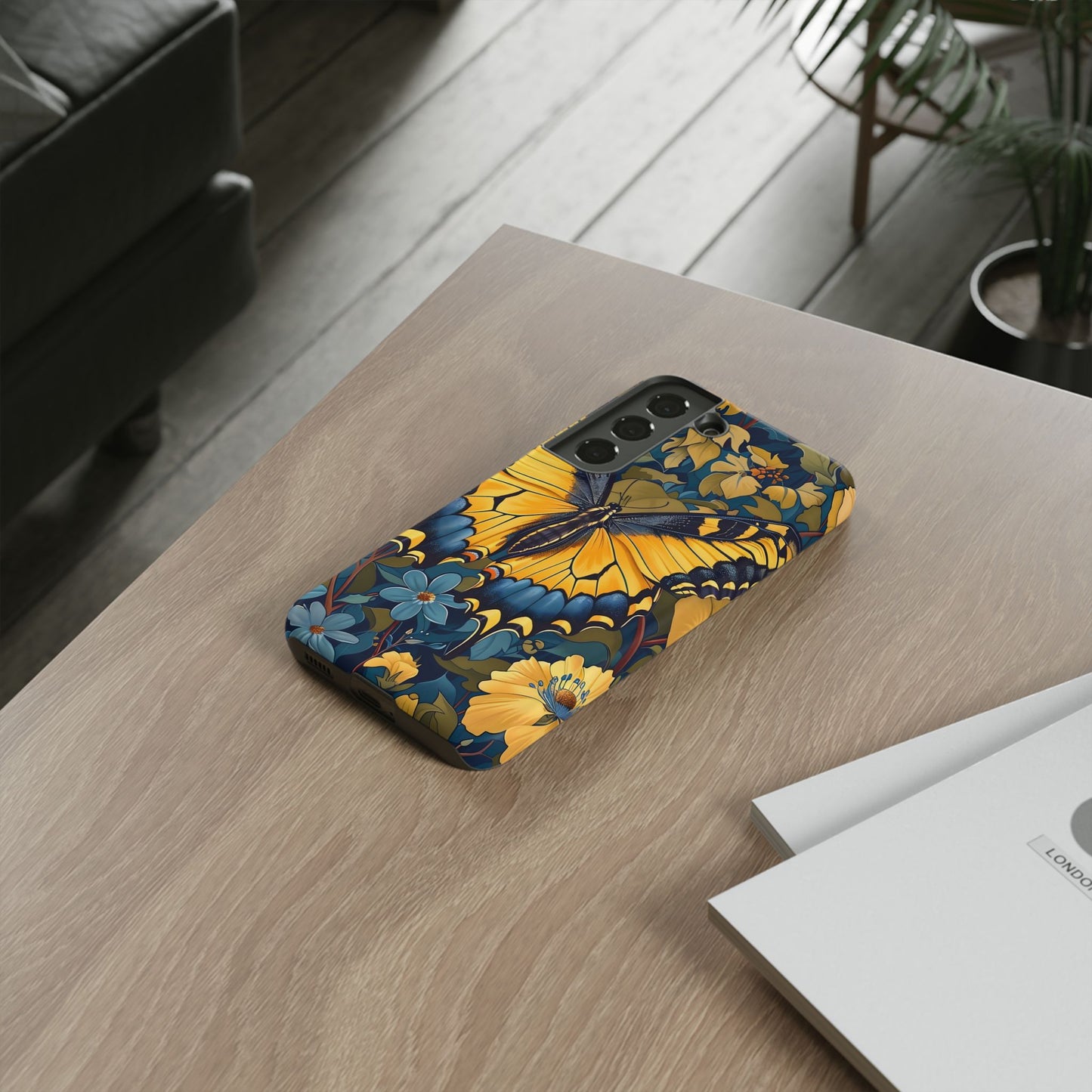 Colorful Butterfly Phone Case, Floral Design, Tough Cases, Protective Cover, Gifts for Nature Lovers, Birthday Present