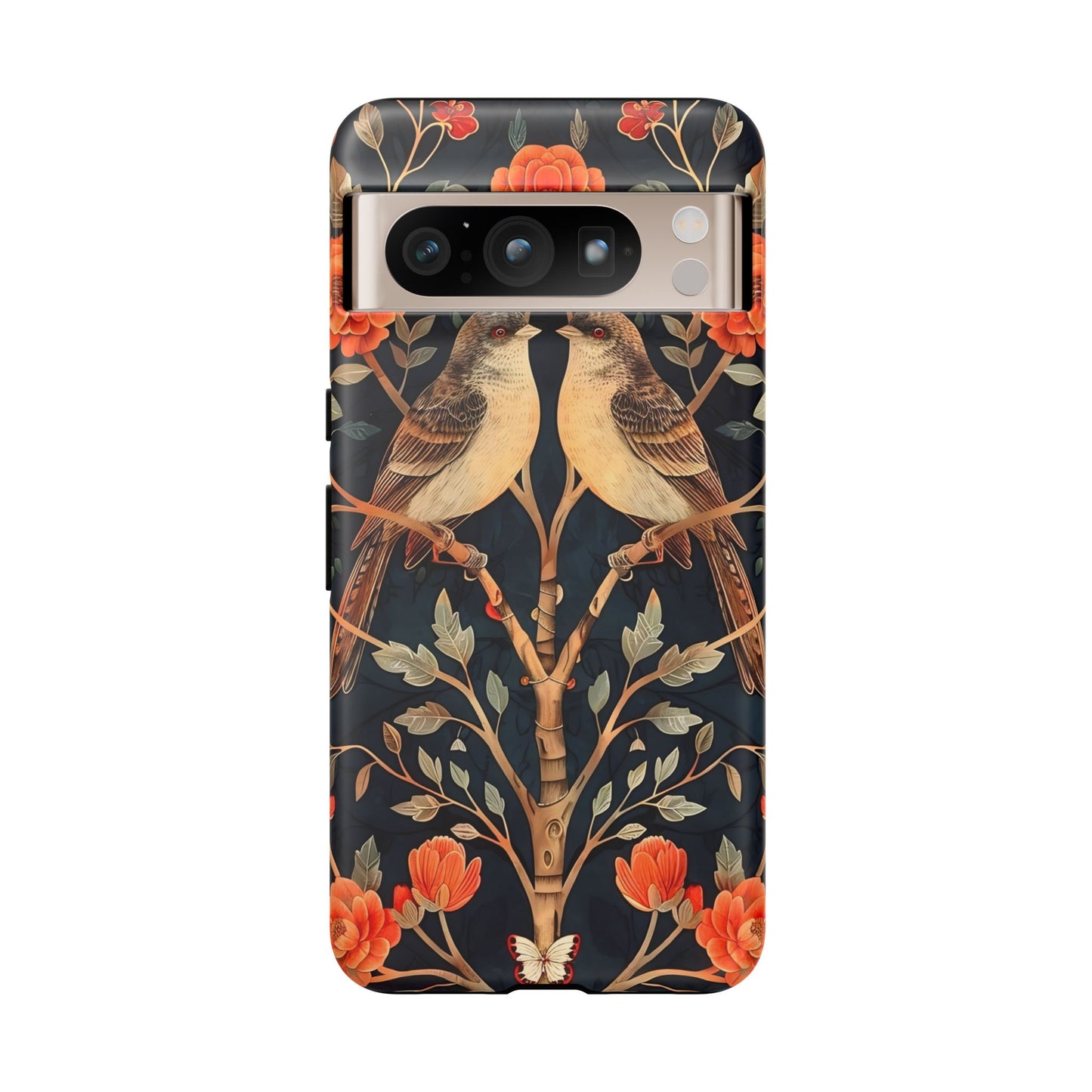 Floral Phone Case – Tough Cases with Bird Design, Unique Gift for Nature Lovers, Stylish Tech Accessory, Phone Cover, Artistic Case