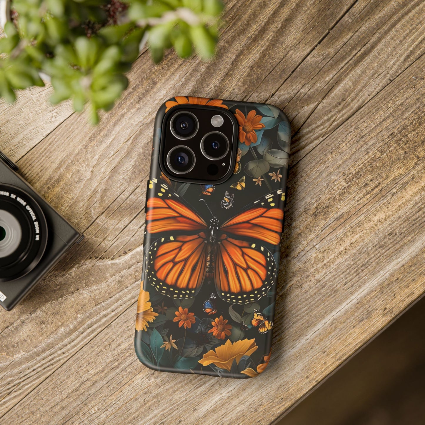 Monarch Butterfly Phone Case, Tough Cases, Nature Lover Gift, Floral Mobile Cover, Eco-Friendly Phone Accessory, Butterfly Design