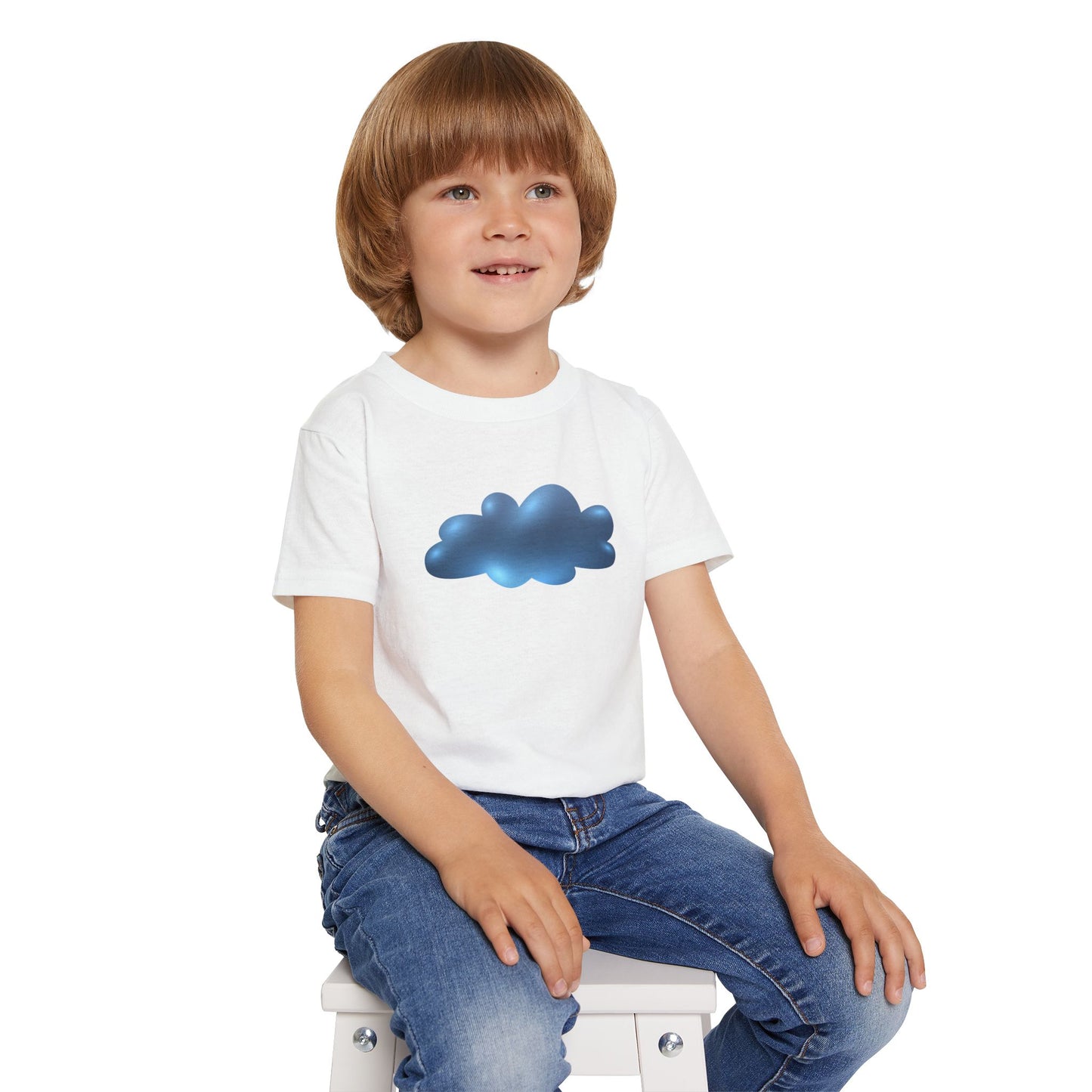 Cute Cloud Design Toddler T-Shirt for Playful Kids