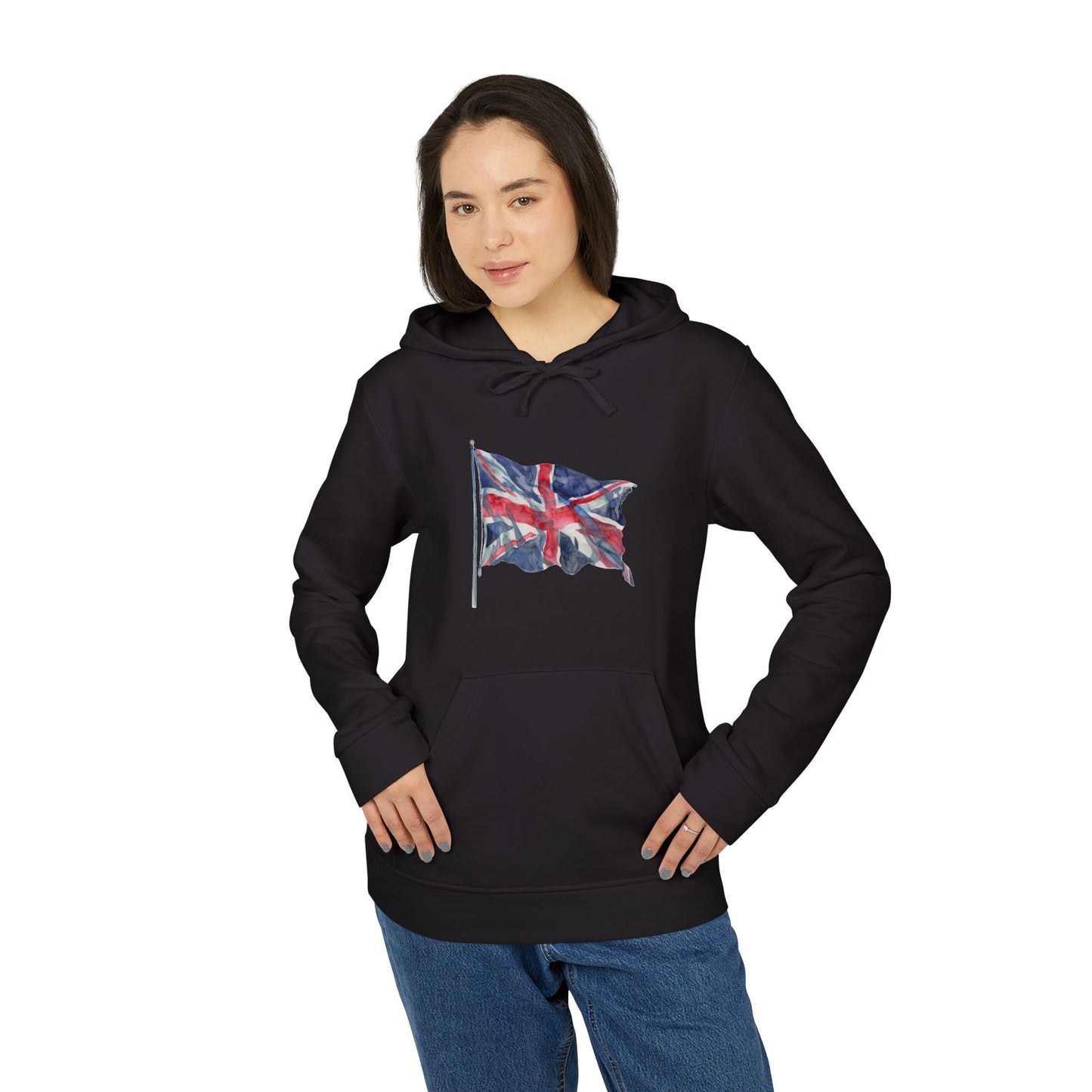 Adidas Unisex Fleece Hoodie - British Flag Design