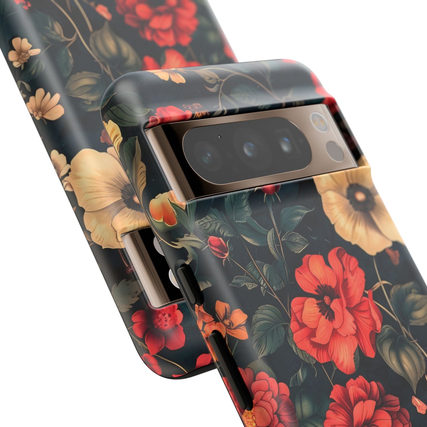 Floral Phone Case, Tough Cases, Flower Motif, Protective Cover, Gift for Her, Floral Design, Spring Accessory