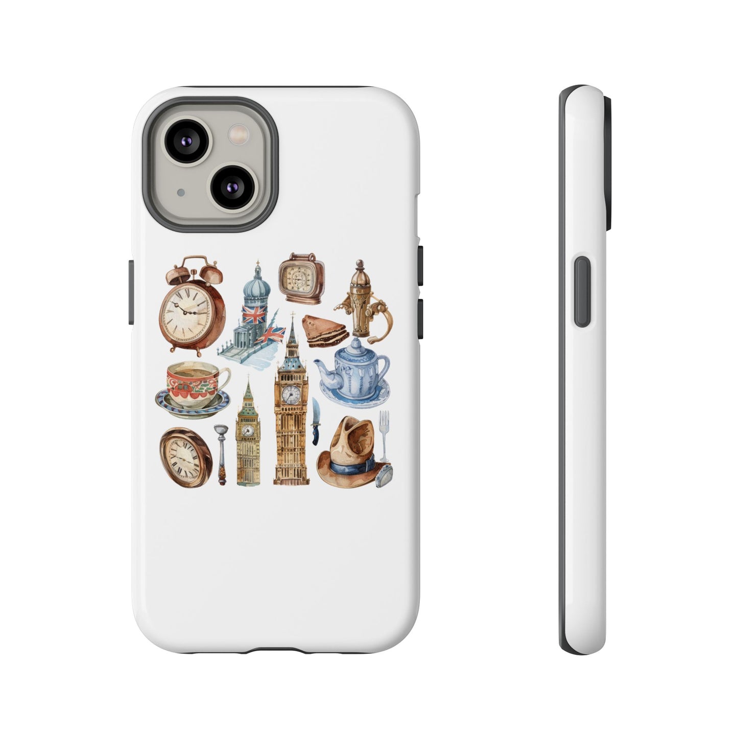 Vintage Illustrative Phone Case, Whimsical Tough Phone Cover, Gifts for Her, Unique Cell Phone Accessory