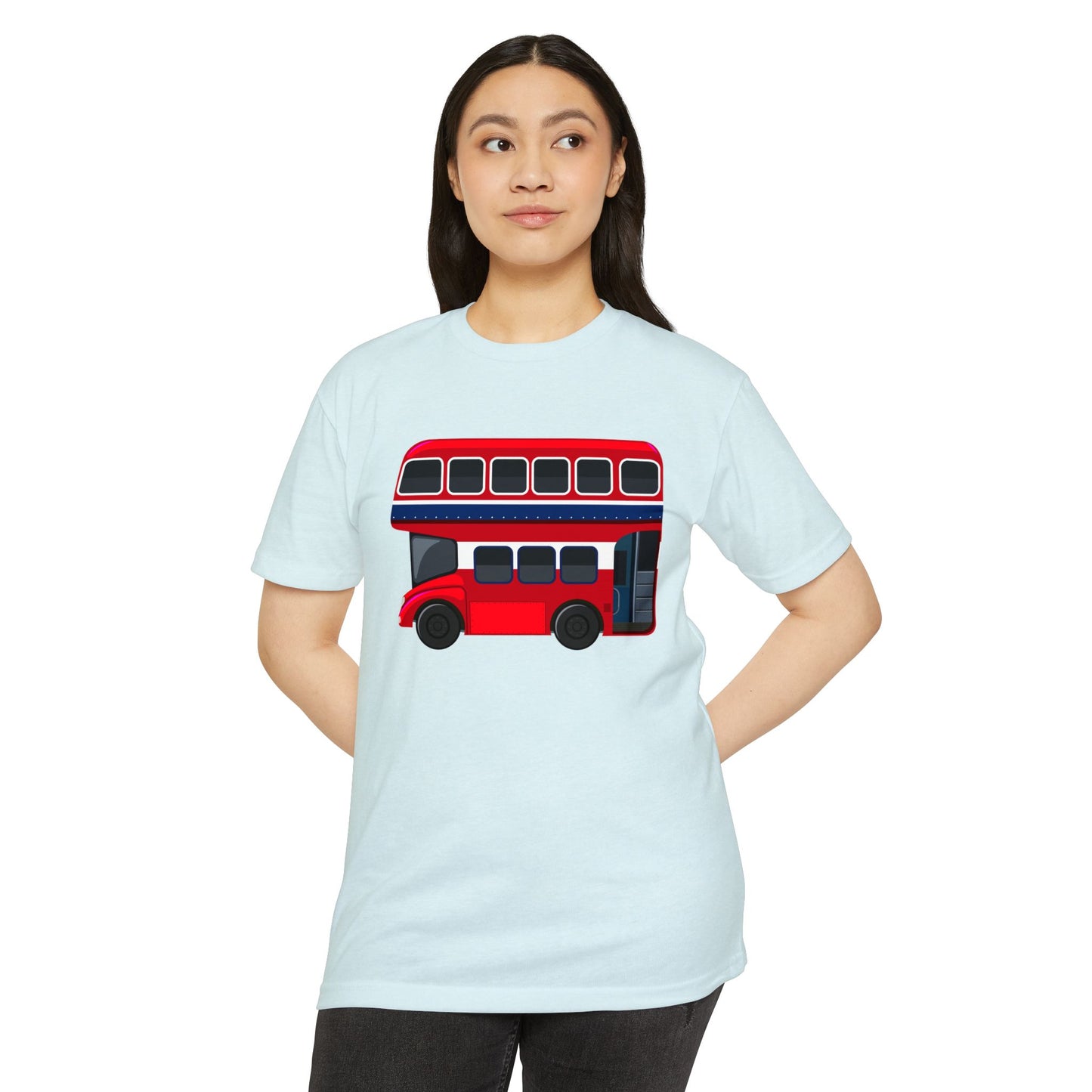 Unisex CVC Jersey T-shirt - Through London’s Streets - The Red Double-Decker
