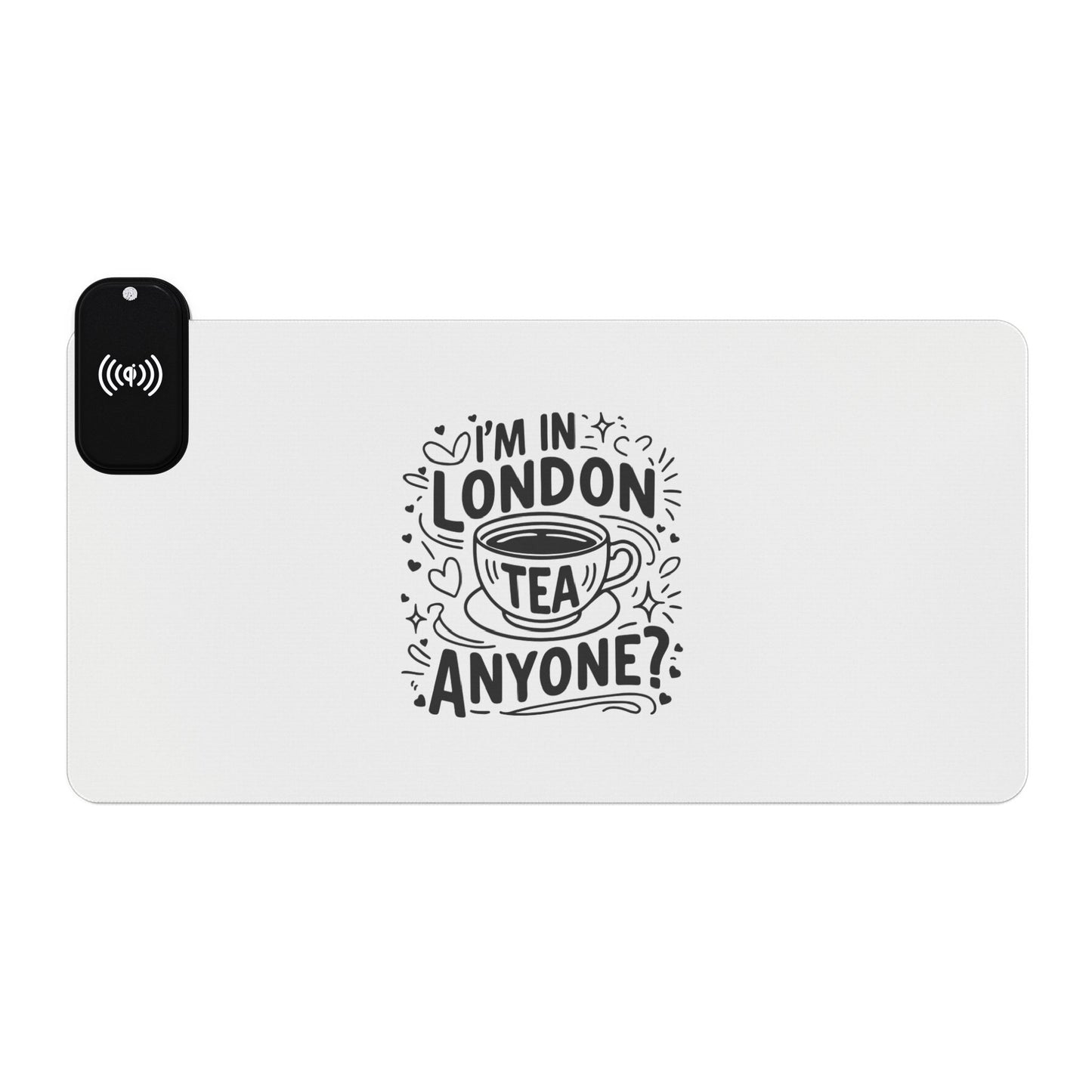 London's Tea - LED Gaming Mouse Pad with Wireless Charging - Perfect for Gamers, Desk Setup, Unique Gift, Home Office, Personalized Accessory