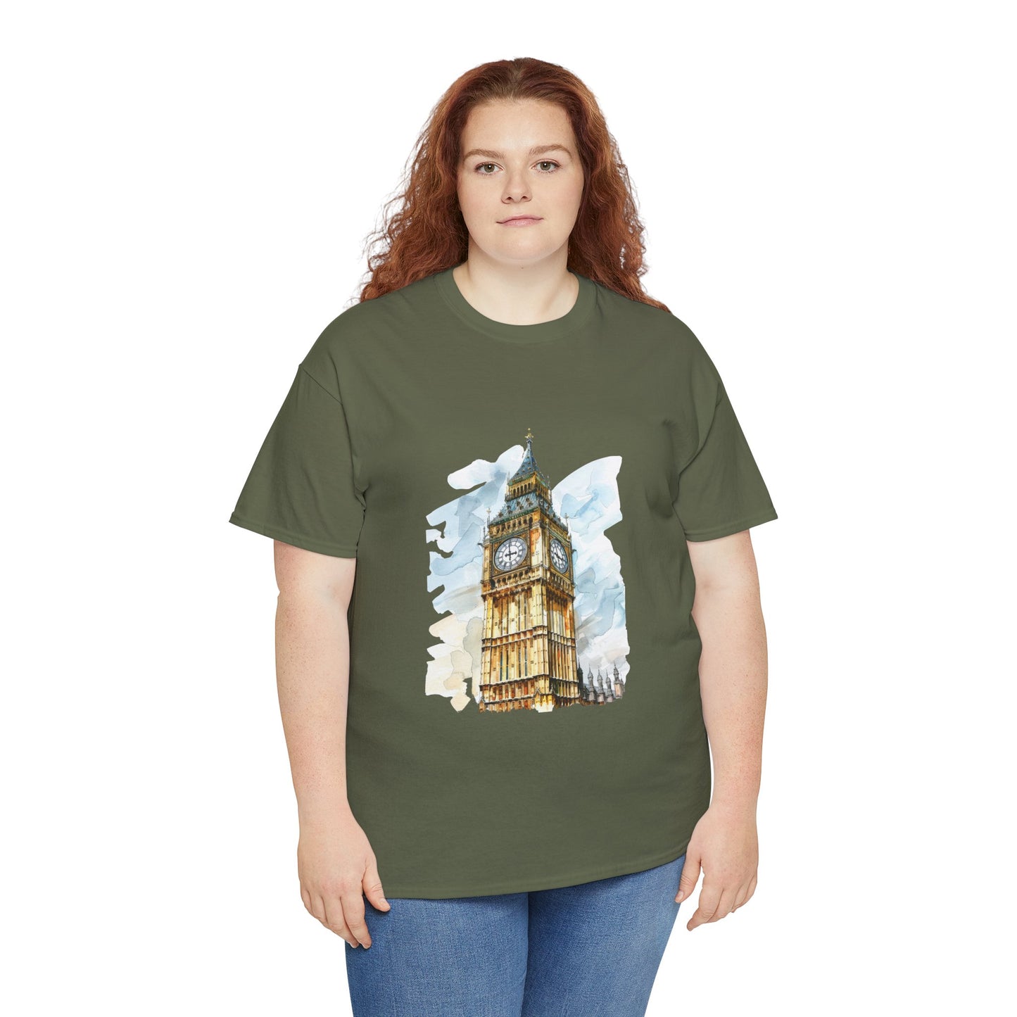 Unisex Heavy Cotton Tee - Echoes of London - Big Ben’s Legacy