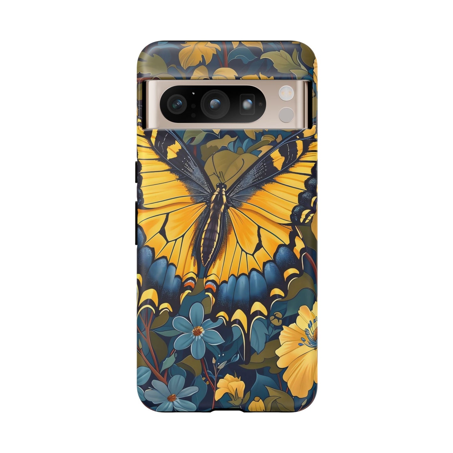 Colorful Butterfly Phone Case, Floral Design, Tough Cases, Protective Cover, Gifts for Nature Lovers, Birthday Present