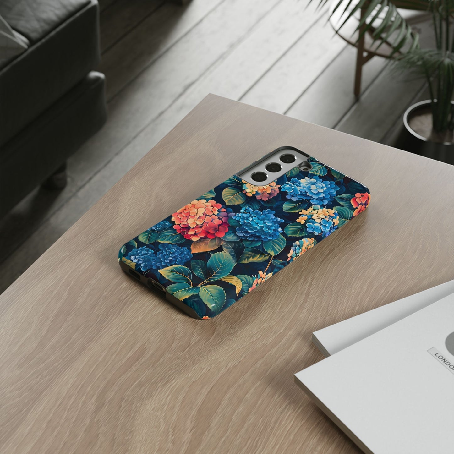 Floral Phone Case, Stylish Tough Case for Gardener Gift, Flower Lover Accessory, Pretty Floral Design, Protective Case