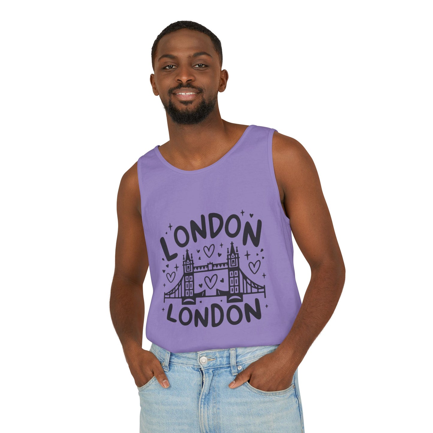Unisex Garment-Dyed Tank Top - Love Adorable London