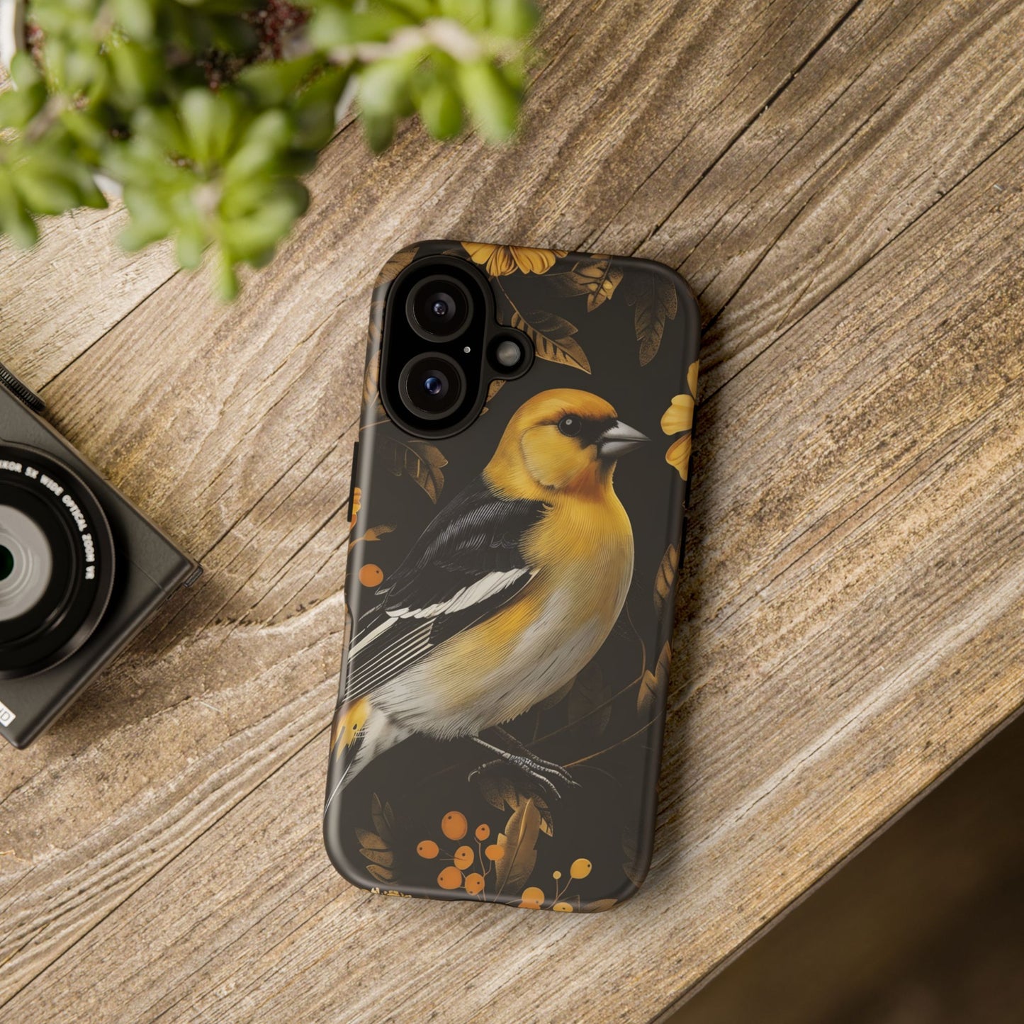 Elegant Bird Phone Case - Tough Cases, Phone Accessories, Wildlife Gifts, Nature Lover, Floral Design, Unique Cases