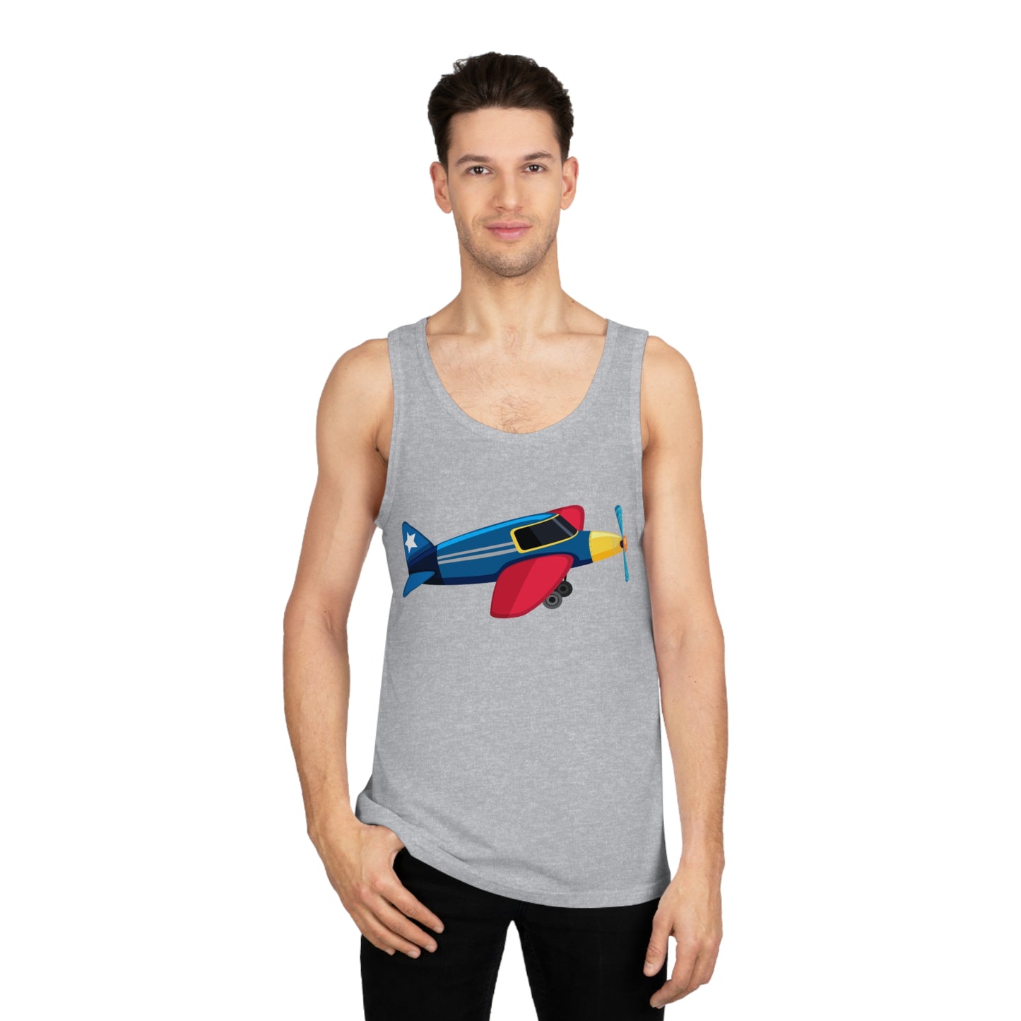 Unisex Softstyle™ Tank Top - Vintage Airplane Illustration