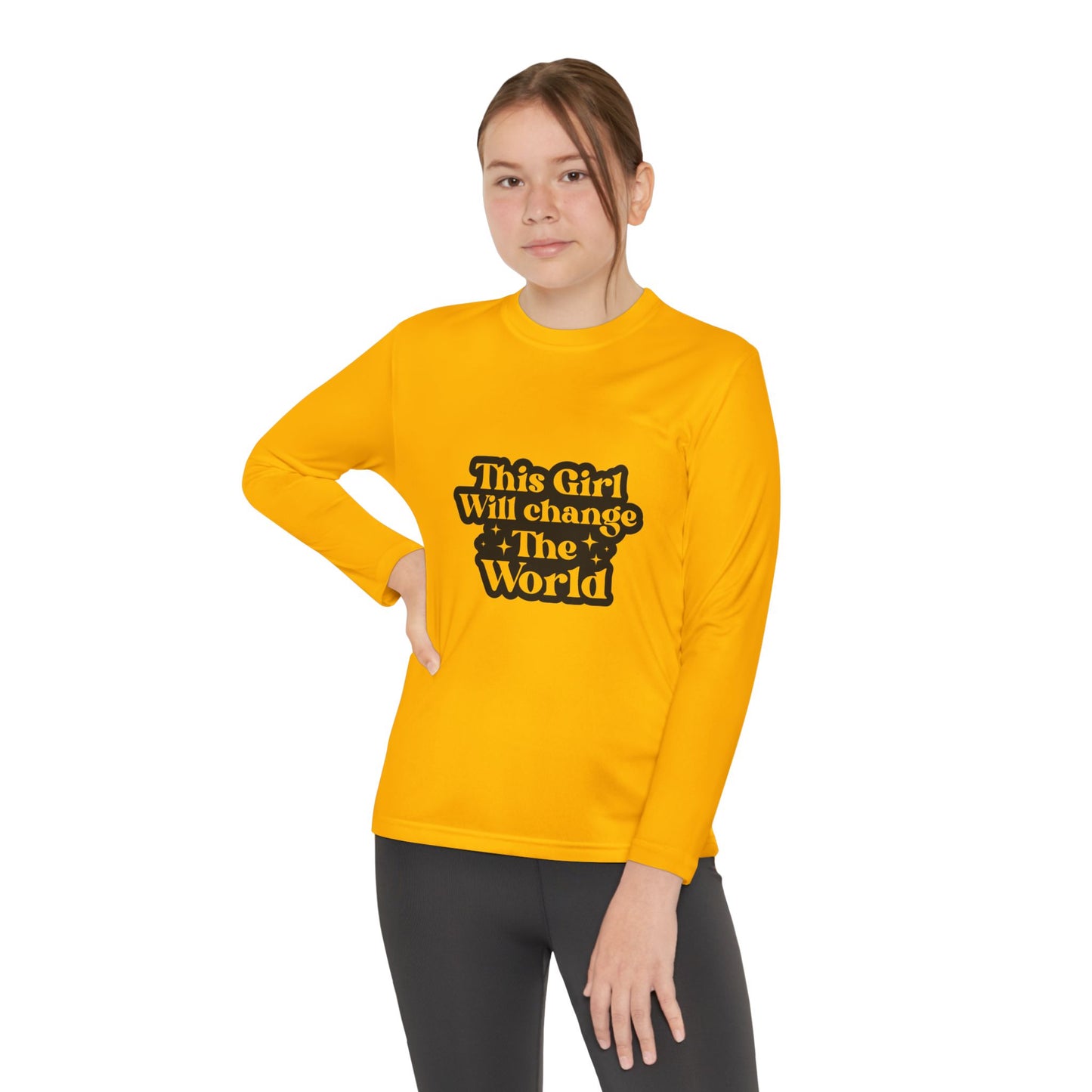 Youth Long Sleeve Tee - 'This Girl Will Change The World'