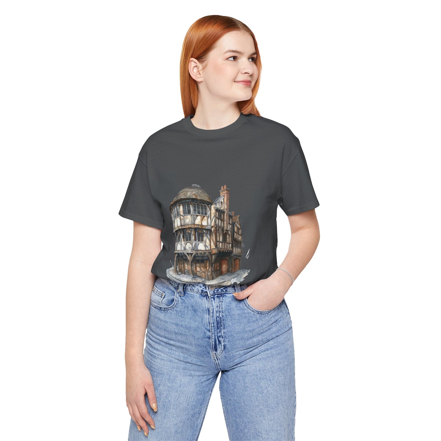 Unisex Jersey Short Sleeve Tee - Where Friends Gather - The Cozy British Pub