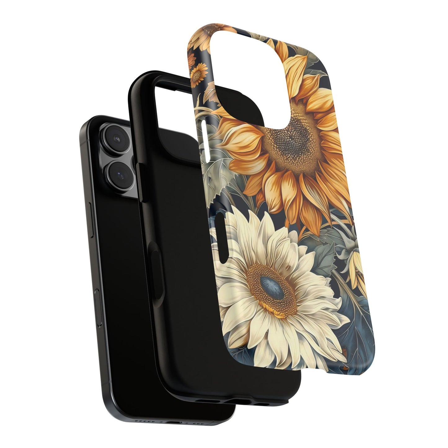 Sunflower Phone Case, Floral Tough Phone Cover, Gift for Nature Lovers, Phone Accessories, Sunflower Gifts