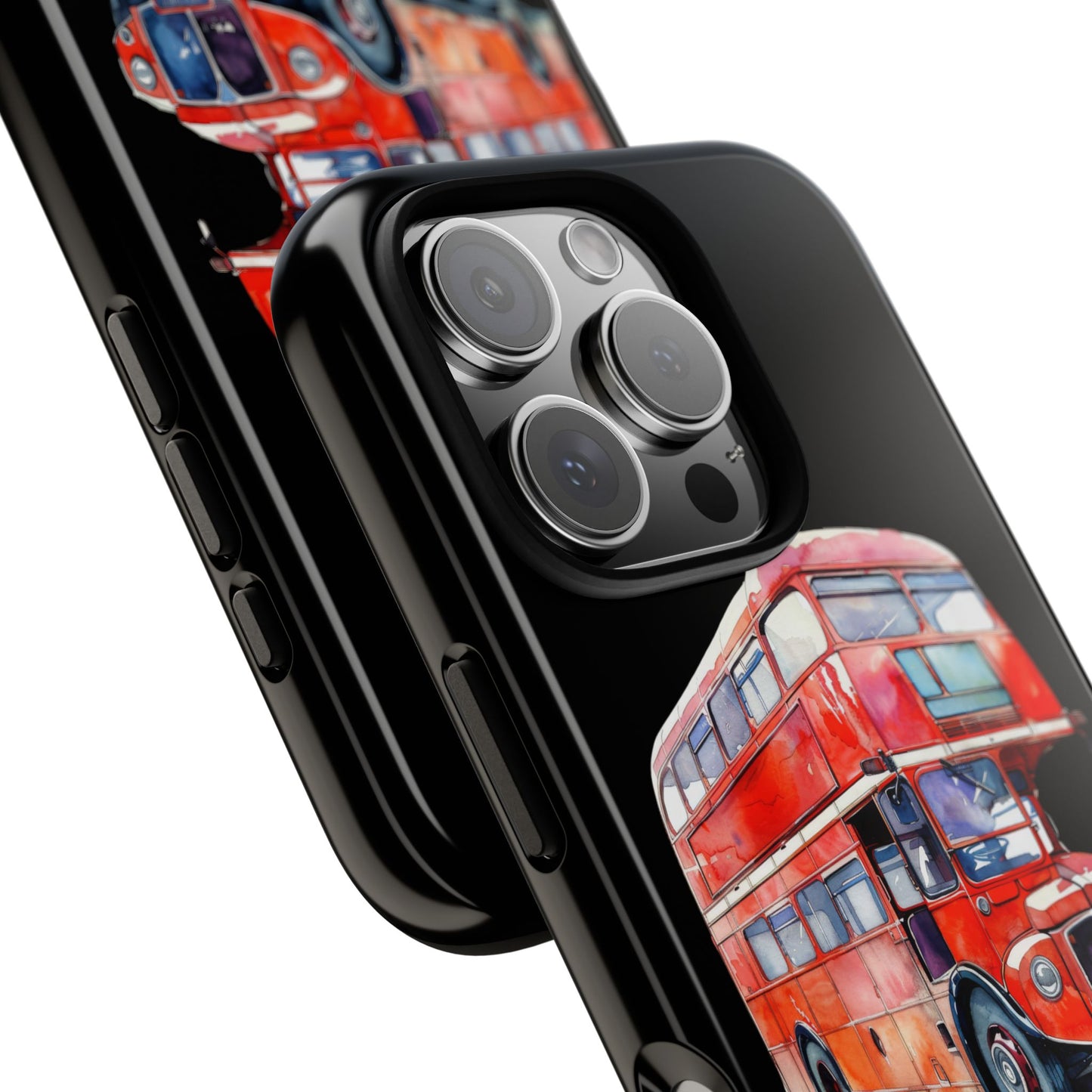 London Bus Phone Case, Tough iPhone Cover, Unique Gift for Travelers, Vintage Style Accessories, Holiday Present Idea