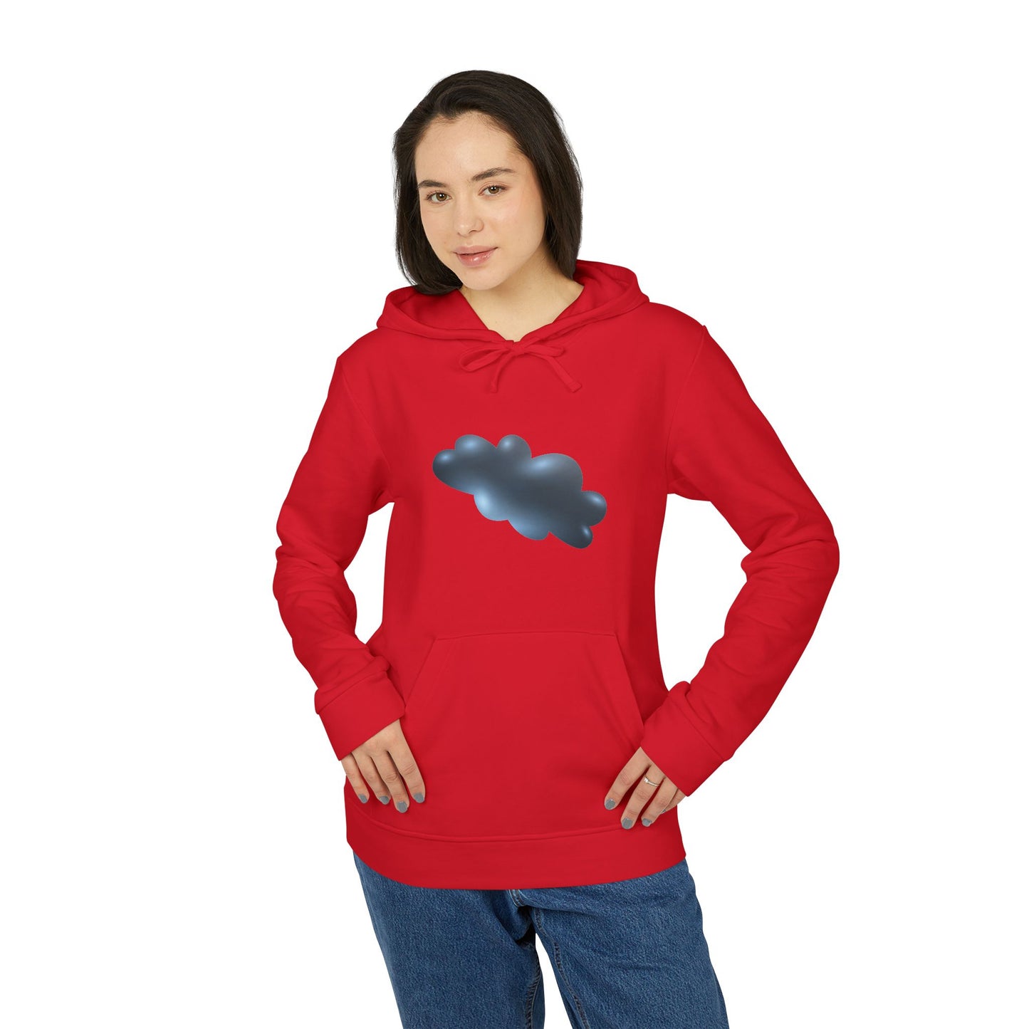 Adidas Unisex Cloud Print Fleece Hoodie - Cozy and Stylish - Serene Cloudscape - Dreamy Cloud Design