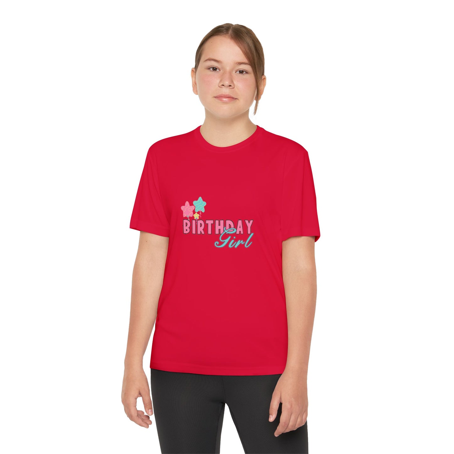 Birthday Girl -Youth Competitor Tee - Soft Teal Tee for Celebrating Special Days