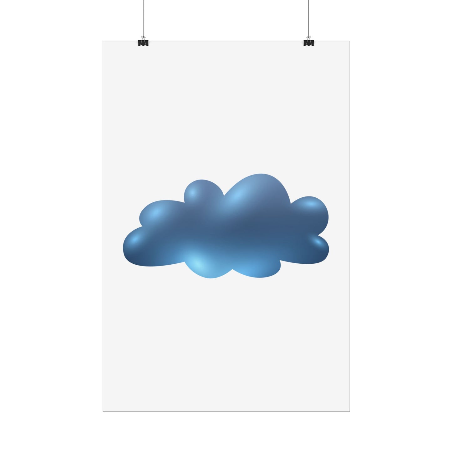 Blue Cloud Art Print, Minimalist Wall Decor, Kids Room Wall Art, Nursery Poster, Aesthetic Home Decor, Modern Art Print