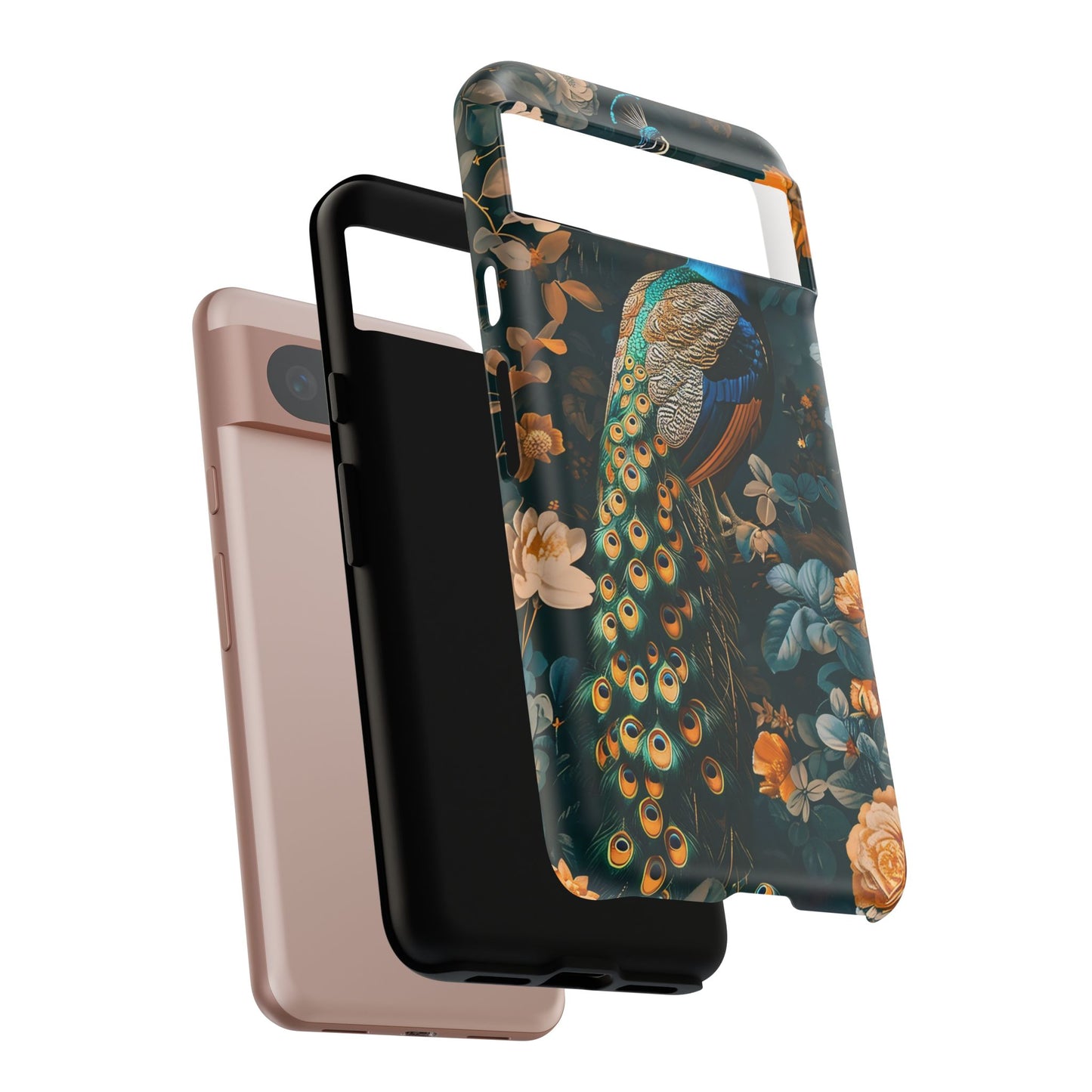 Peacock Phone Case - Elegant Floral Design, Tough Case for Protection, Unique Gift for Nature Lovers, Stylish Accessory, Eco-Friendly