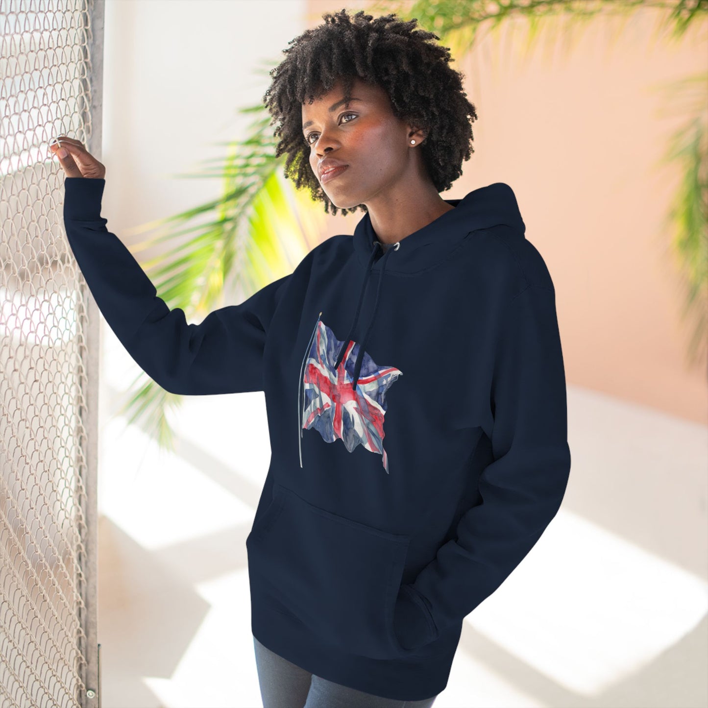 Three-Panel Fleece Hoodie - Union Jack Pride - The Iconic British Flag