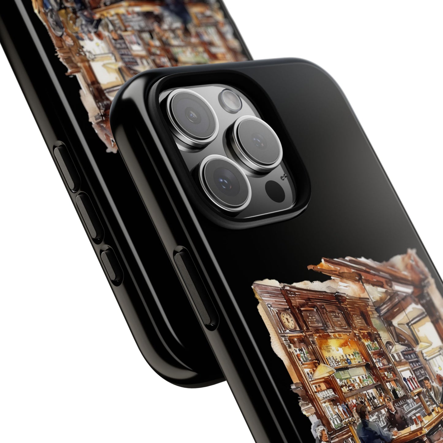Artistic Phone Case - Cozy Pub Vibe, Trendy Smartphone Accessory, Gift for Friends, Modern Design, Durable Protection