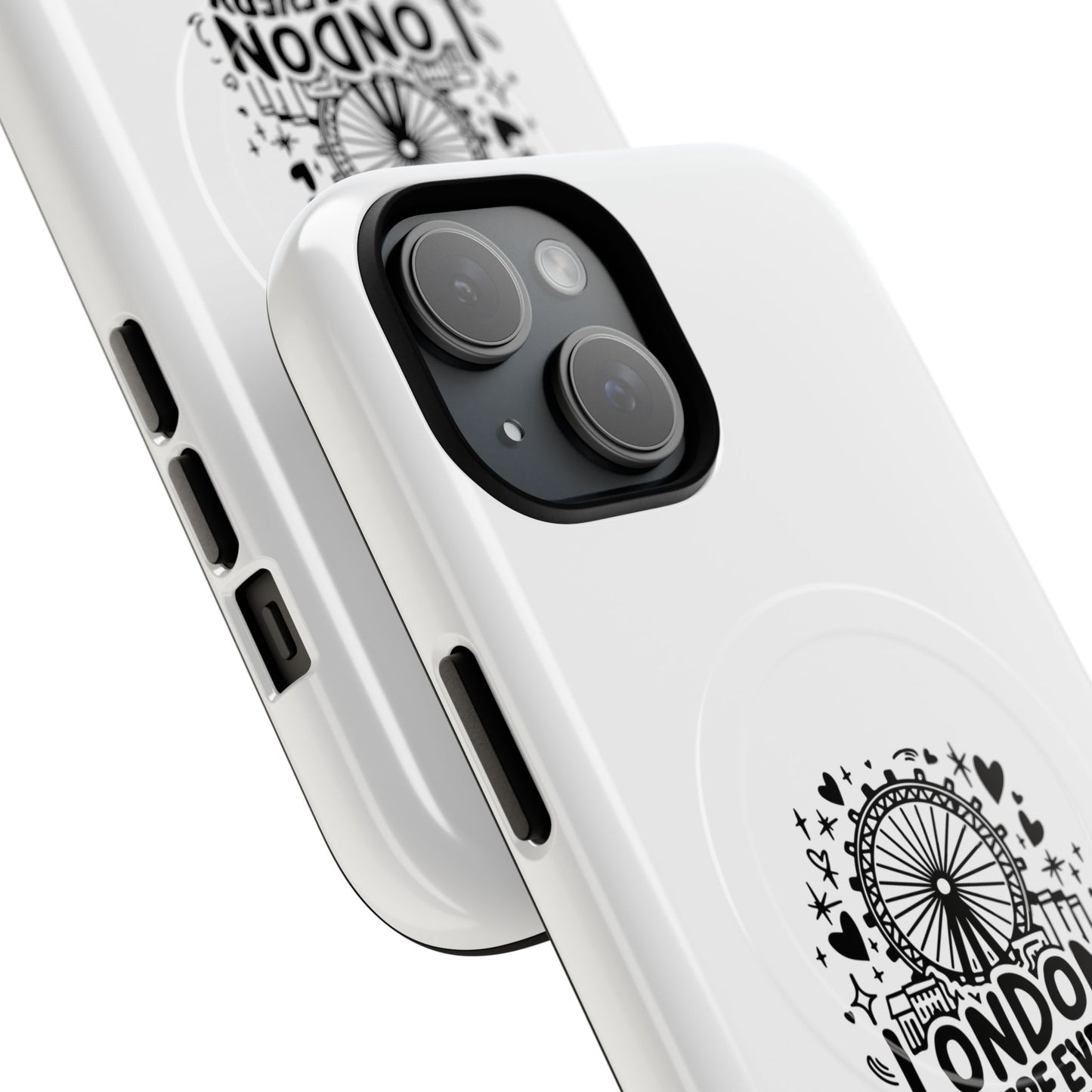 London Story Magnetic Phone Case, Tough Phone Cover, Gift for Travel Lovers, Unique London Souvenir, Storytelling Phone Accessory