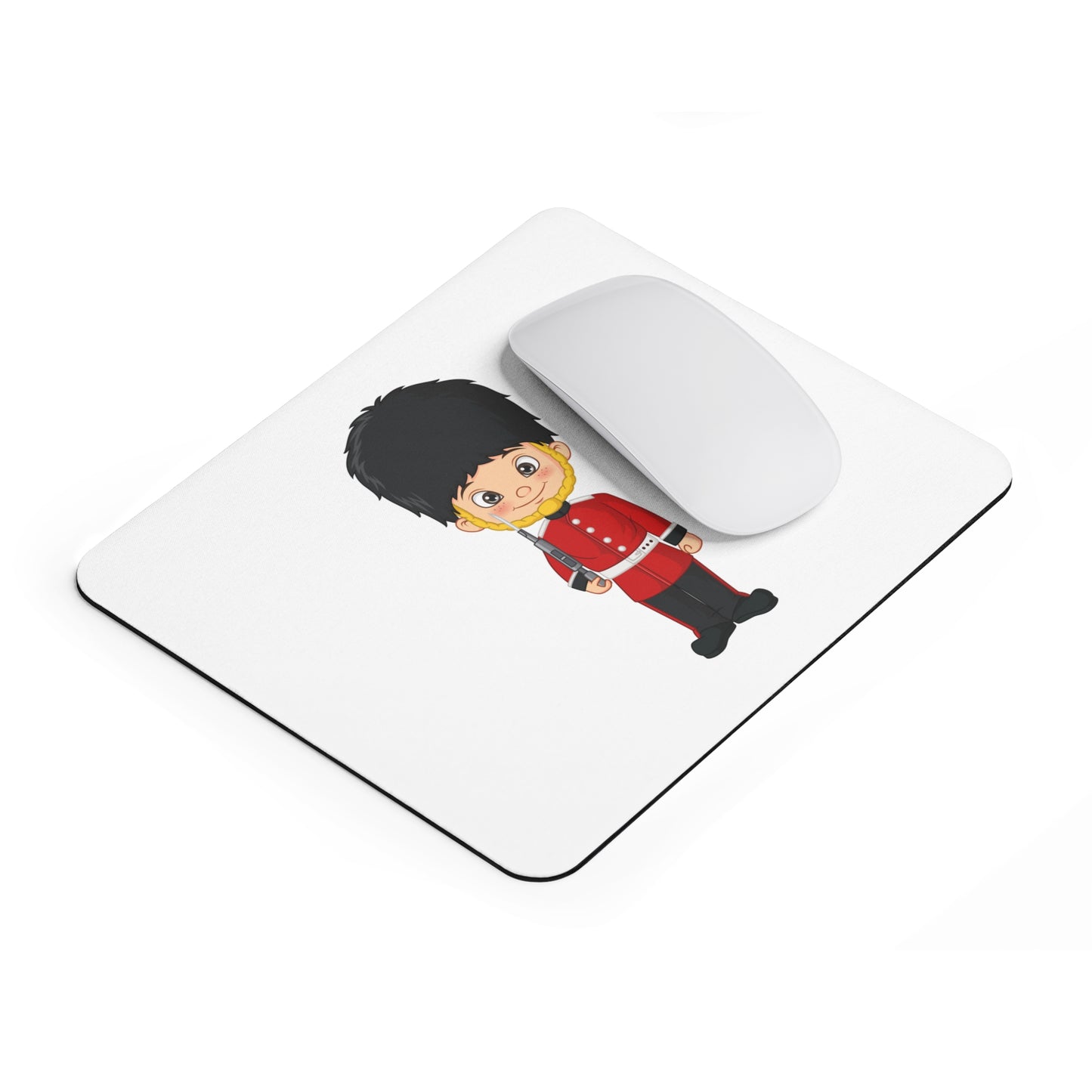 Cute Cartoon Guard Mouse Pad, Desk Accessory, Office Decor, Gift for Kids, British Theme, UK Souvenir, Computer Mat
