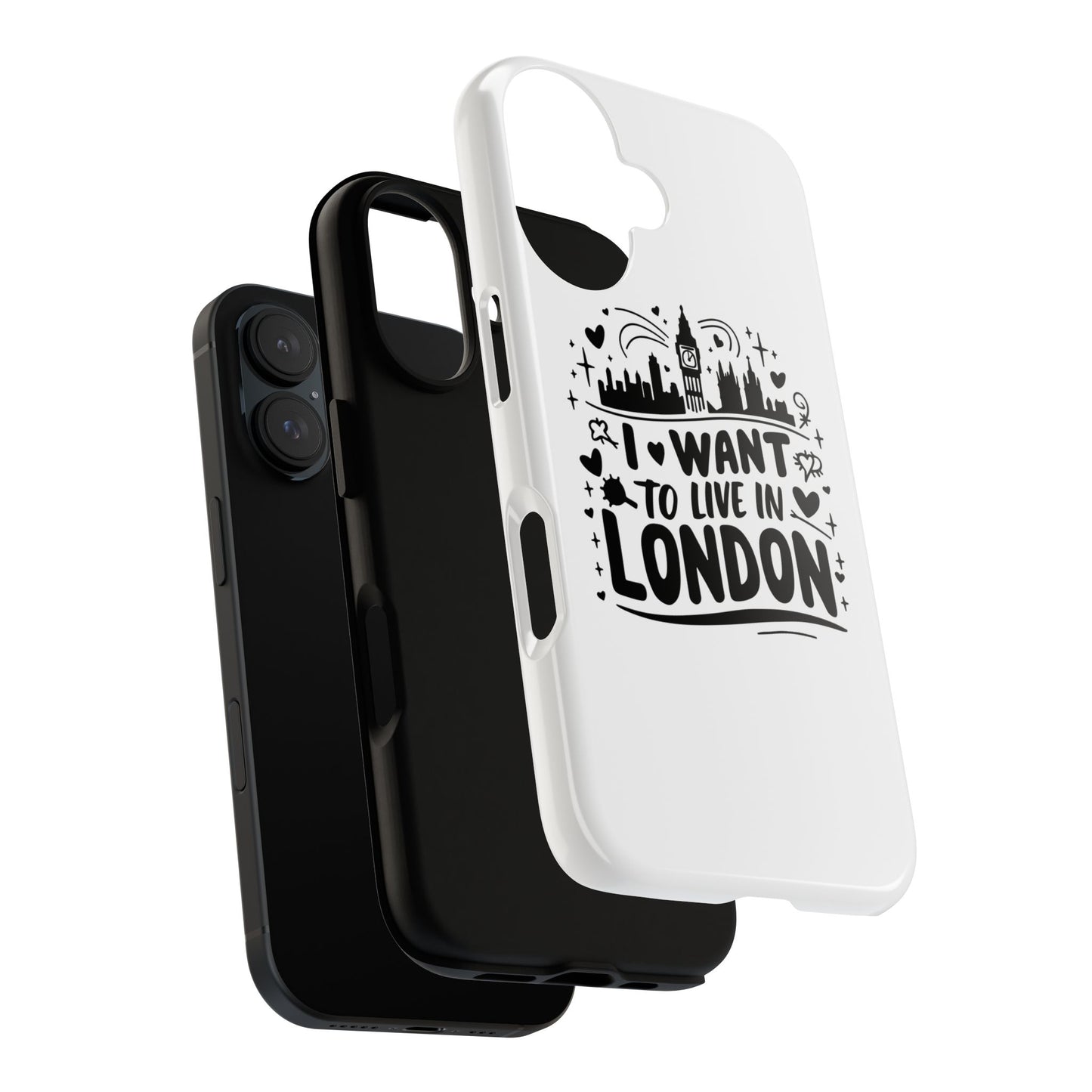 London City iPhone Case, Tough Phone Cover, Travel Gift, London Souvenir, Adventure Accessory, Wanderlust Decor
