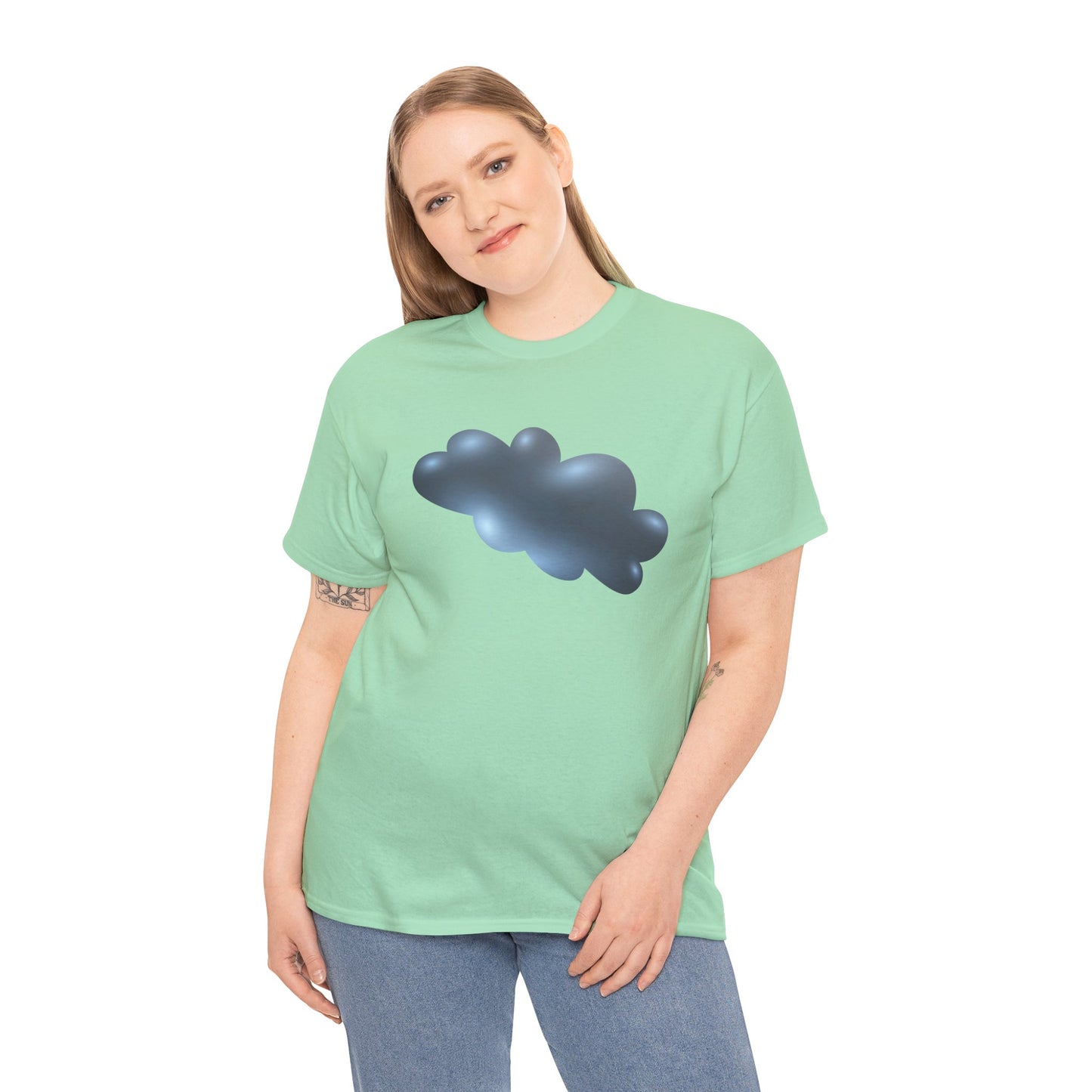 Unisex Heavy Cotton Tee - Serene Cloudscape - Dreamy Cloud