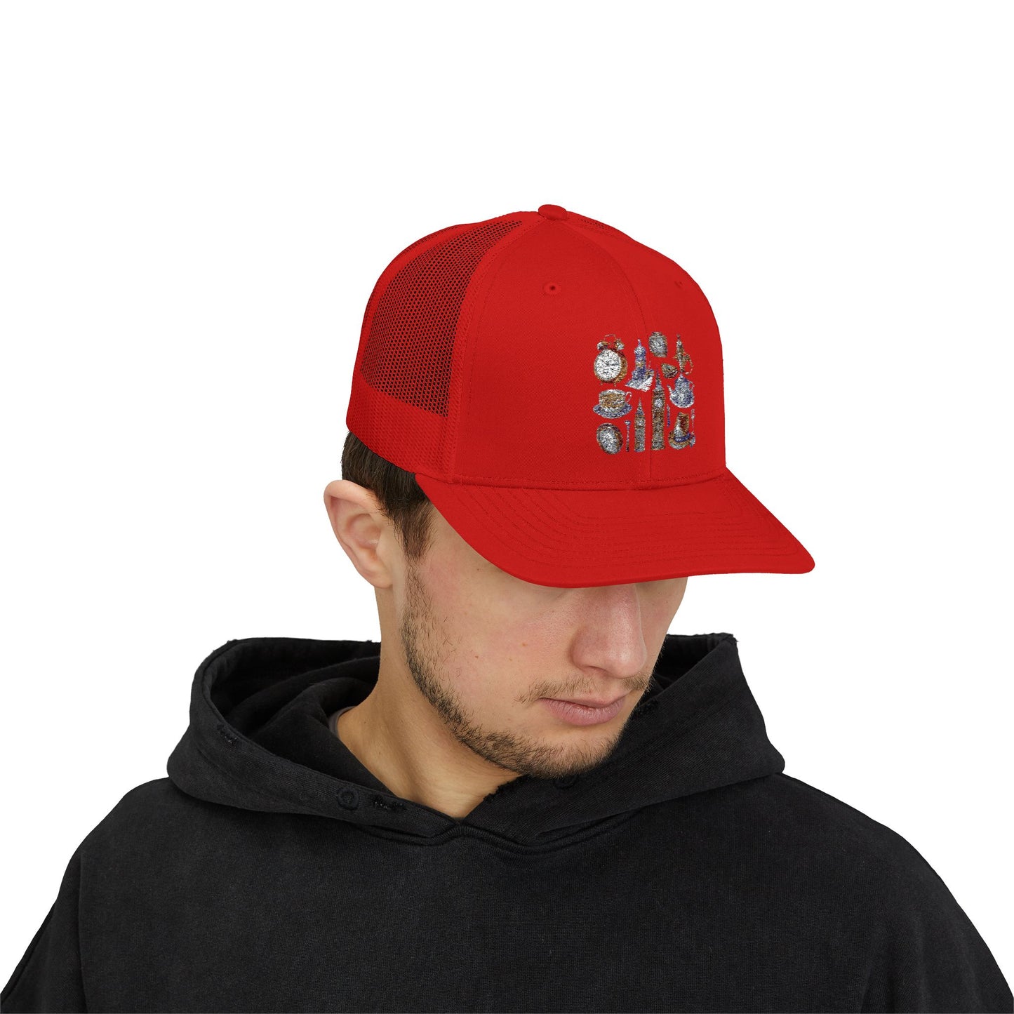 Vibrant Snapback Trucker Cap with Glitter Design, Stylish Hat for Summer, Festival Wear, Outdoor Activities, Gift for Him/Her