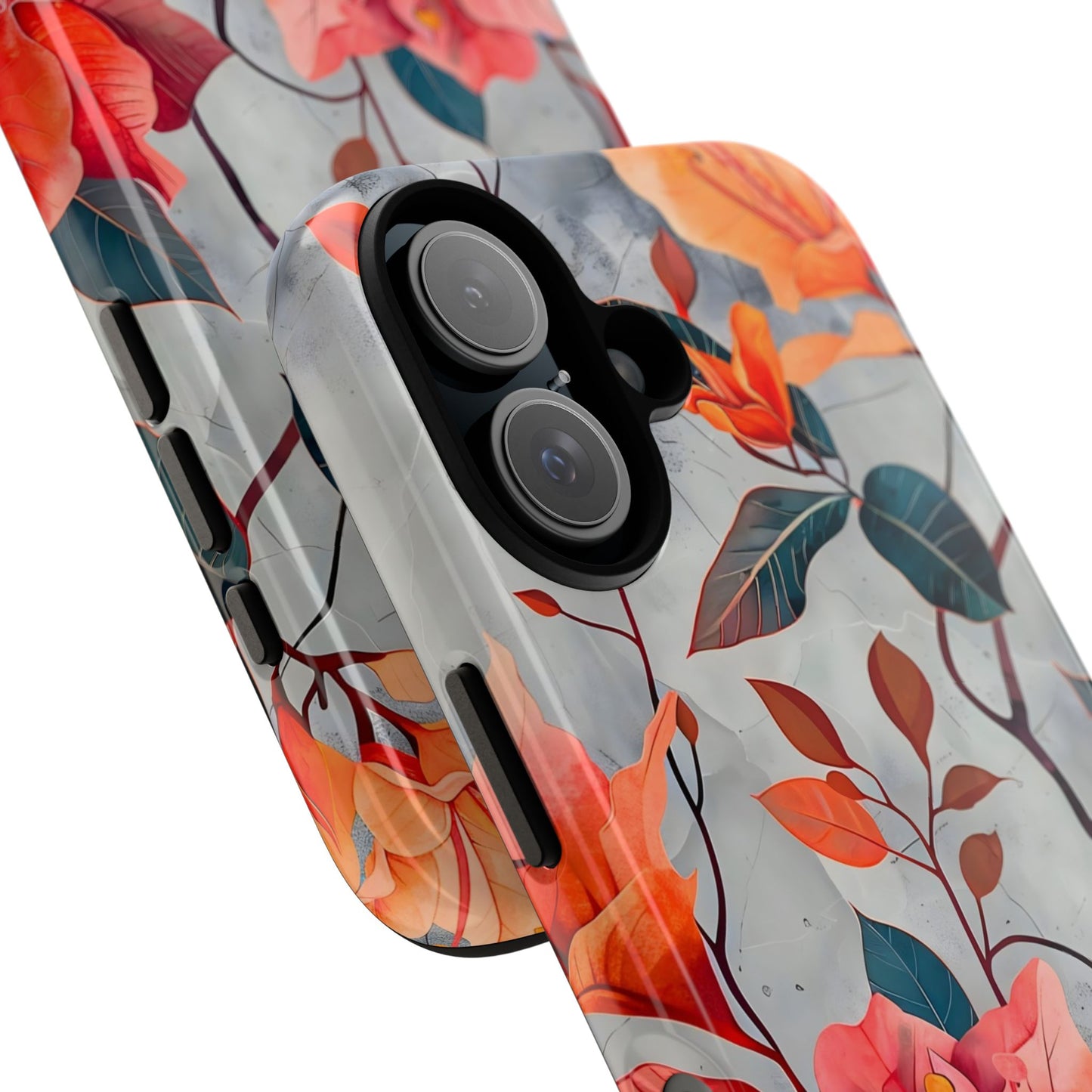 Floral Phone Case, Tough Cases, Flower Power, Gift for Her, Decorative Phone Cover, Trendy Accessories, Everyday Style