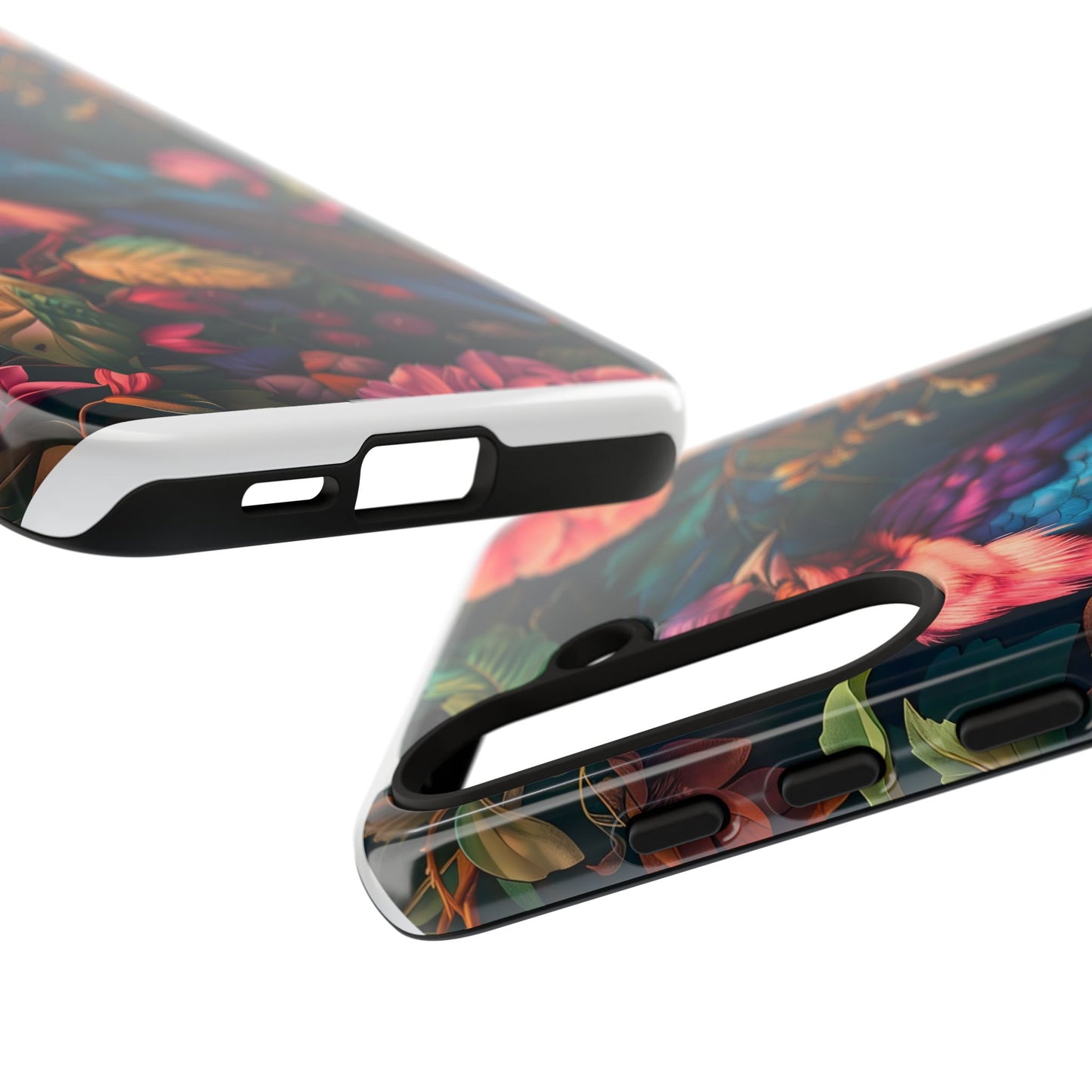 Tough Cases: Vibrant Tropical Bird Phone Case, Floral Smartphone Cover, Nature Lover Gift, Boho Phone Accessory, Cute Bird Case