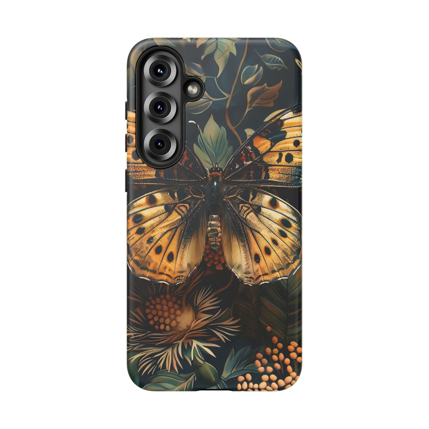 Butterfly Floral Phone Case, Tough Cases, Protective Cover, Unique Gift, Nature Lover, Art Print, Spring Decor