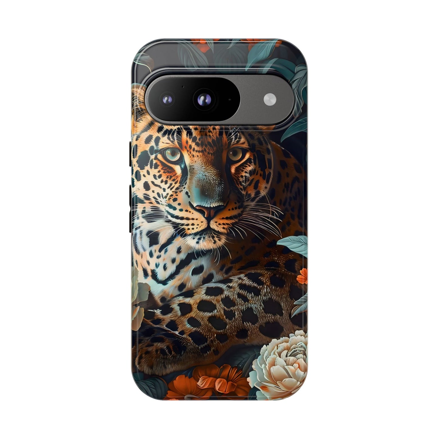 Wildlife Phone Case with Leopard Design | Tough Cases, Animal Prints, Floral Phone Cover, Gift for Nature Lovers, Unique Phone Accessories